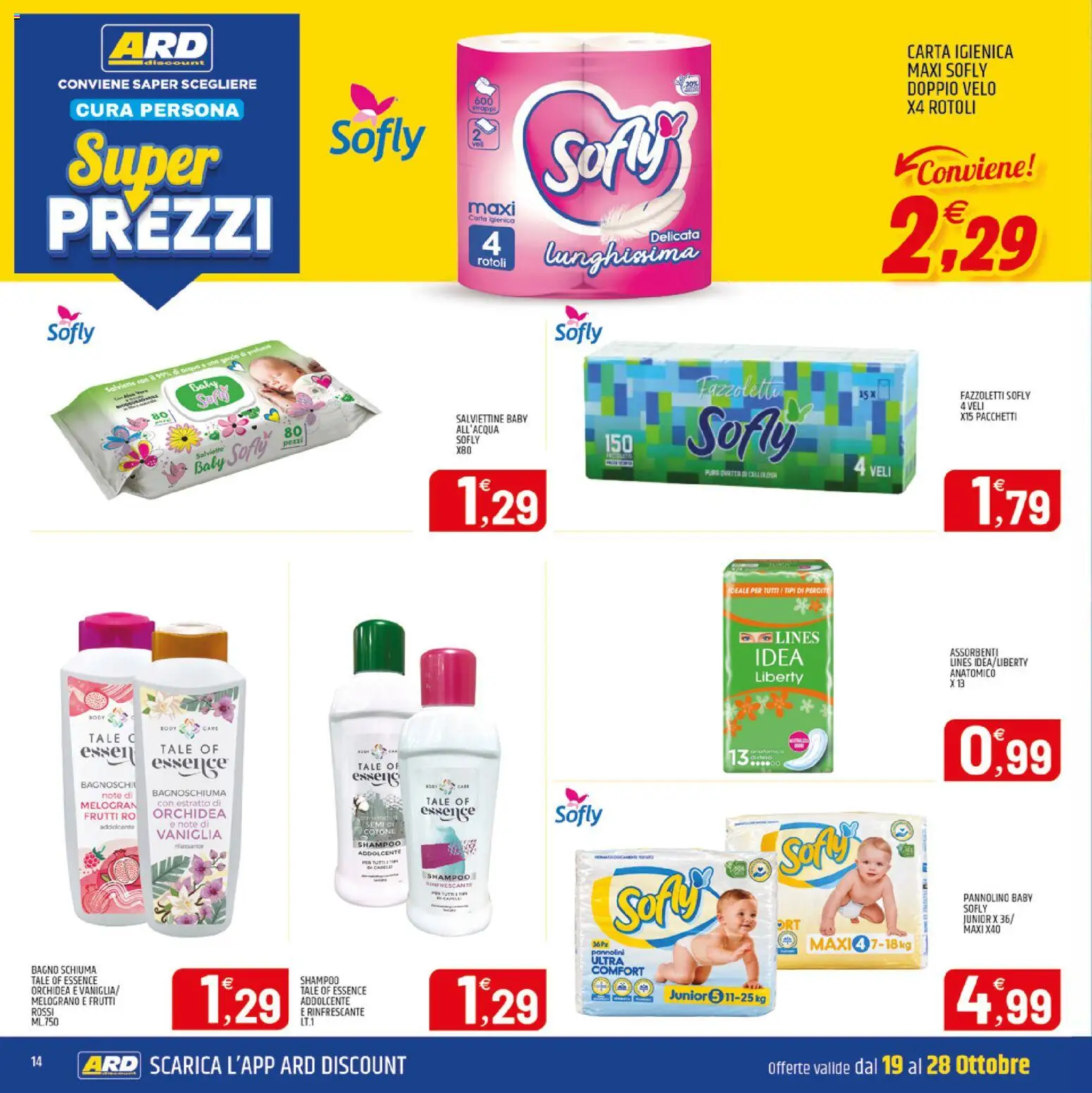 Volantino ARD Discount del 19/10/2026 | Pagina: 22 | Prodotti: Vaniglia, Pannolini, Carta igienica, Orchidea