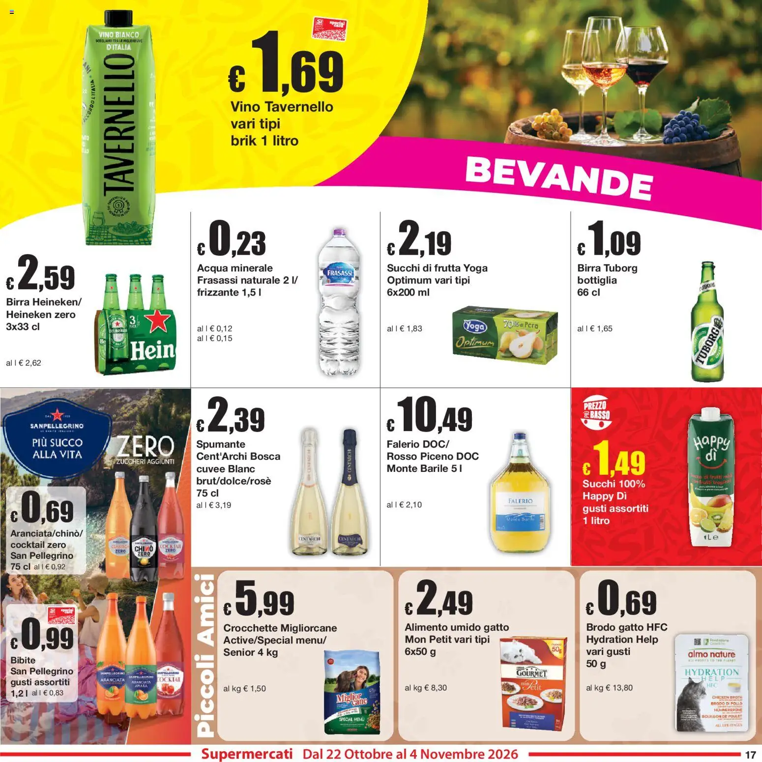 Volantino Sì con Te del 22/10/2026 | Pagina: 17 | Prodotti: Succo, Pollo, Brodo, Acqua minerale