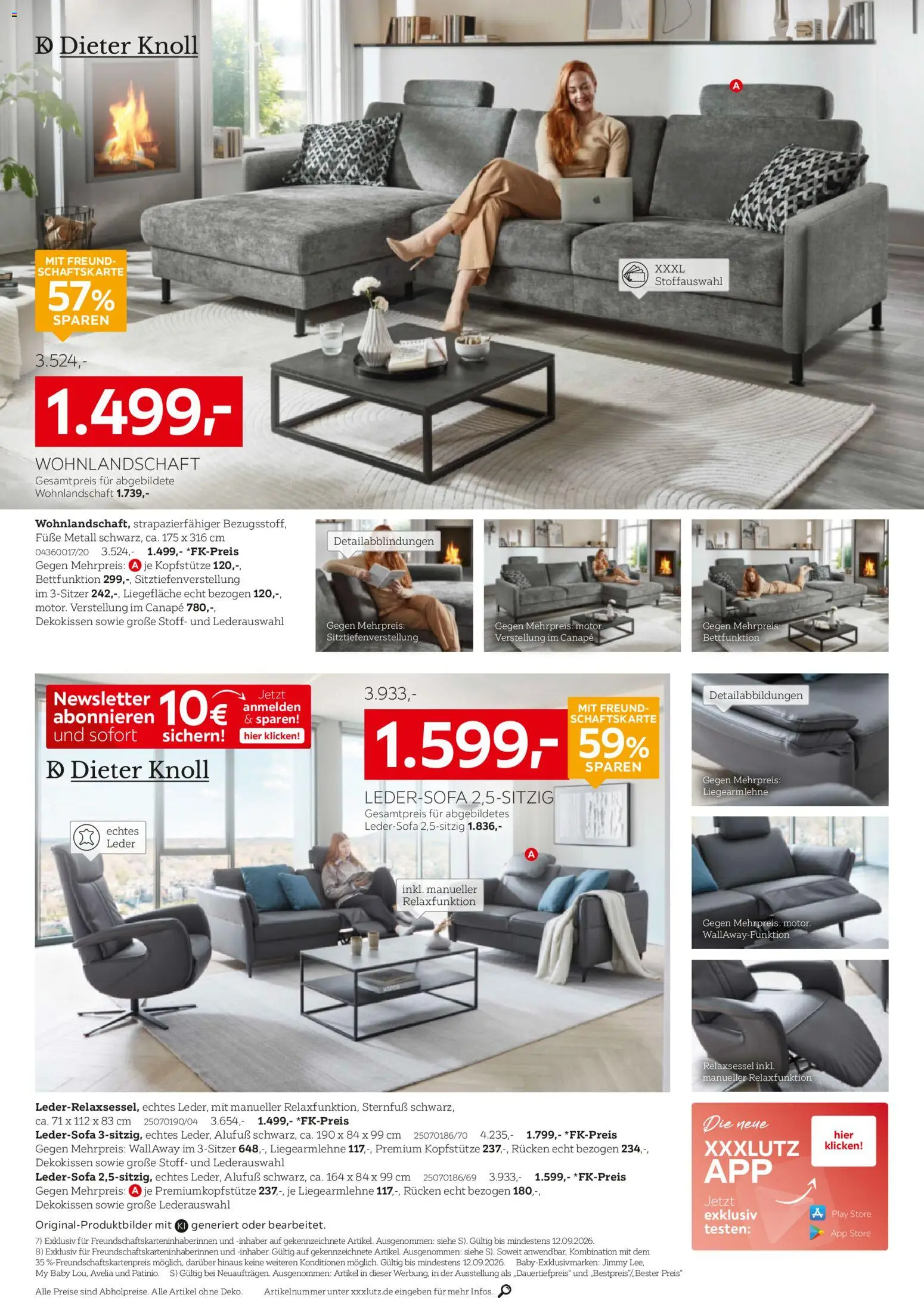 XXXLutz Polstermöbeltesterinnen und -tester gesucht! – gültig ab 29.08.2026 | Seite: 12 | Produkte: Wohnlandschaft, Ledersofa, Relaxsessel