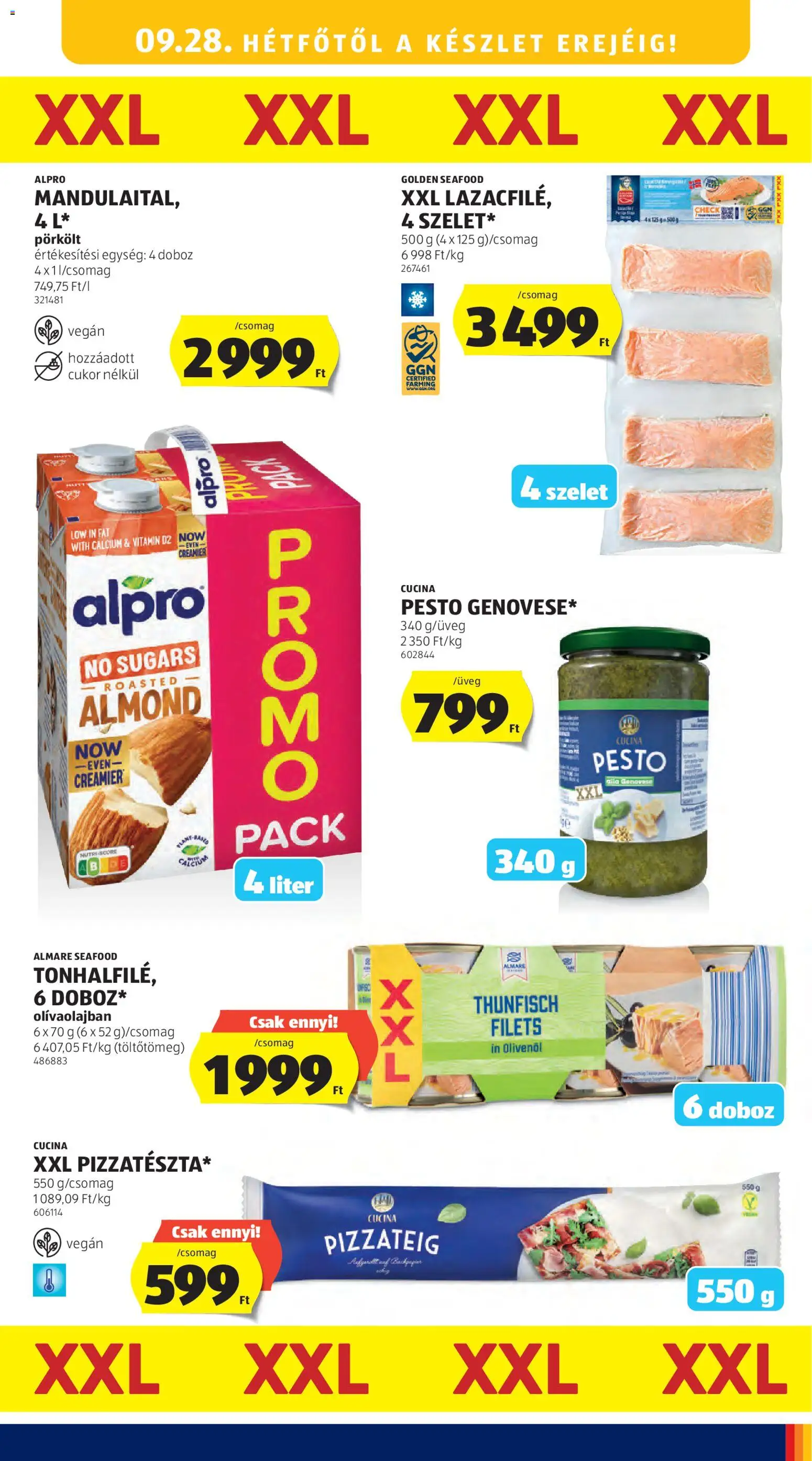Aldi akciós ujság - amely érvényes a következő dátumtól: 2026.09.24. | Oldal: 25 | Termékek: Pesto, Üveg, Pizza, Cukor