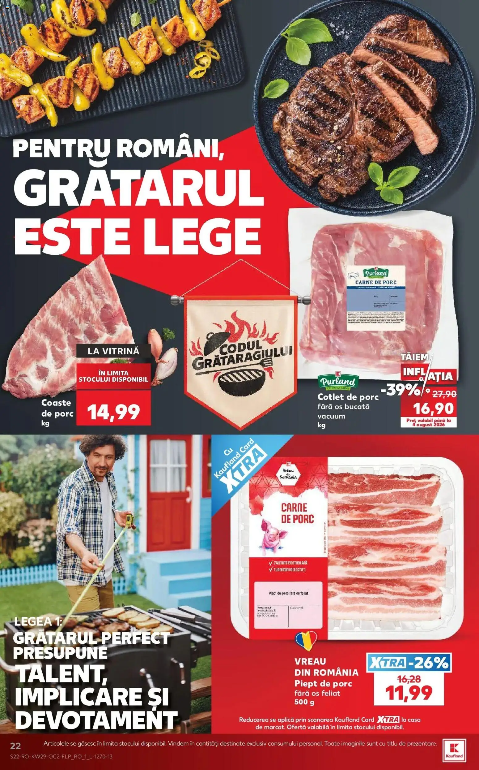 Noul catalog Kaufland – valabil de la 15.07.2026 | Pagină: 22 | Produse: Aplică, Vitrină, Piept de Porc, Carne De Porc