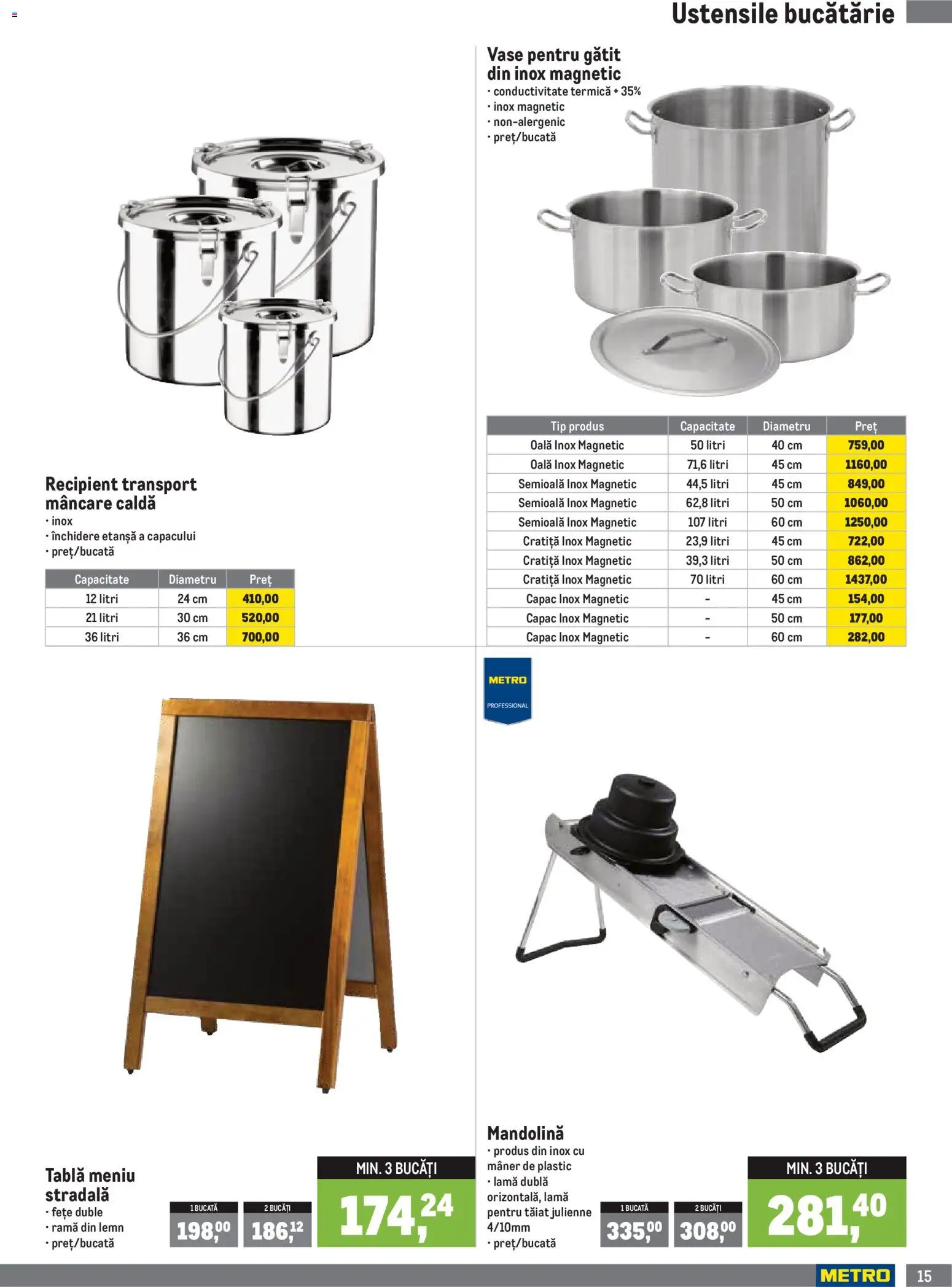Noul catalog Metro – valabil de la 01.10.2026 | Pagină: 15 | Produse: Oală, Tablă, Bucătărie, Tip
