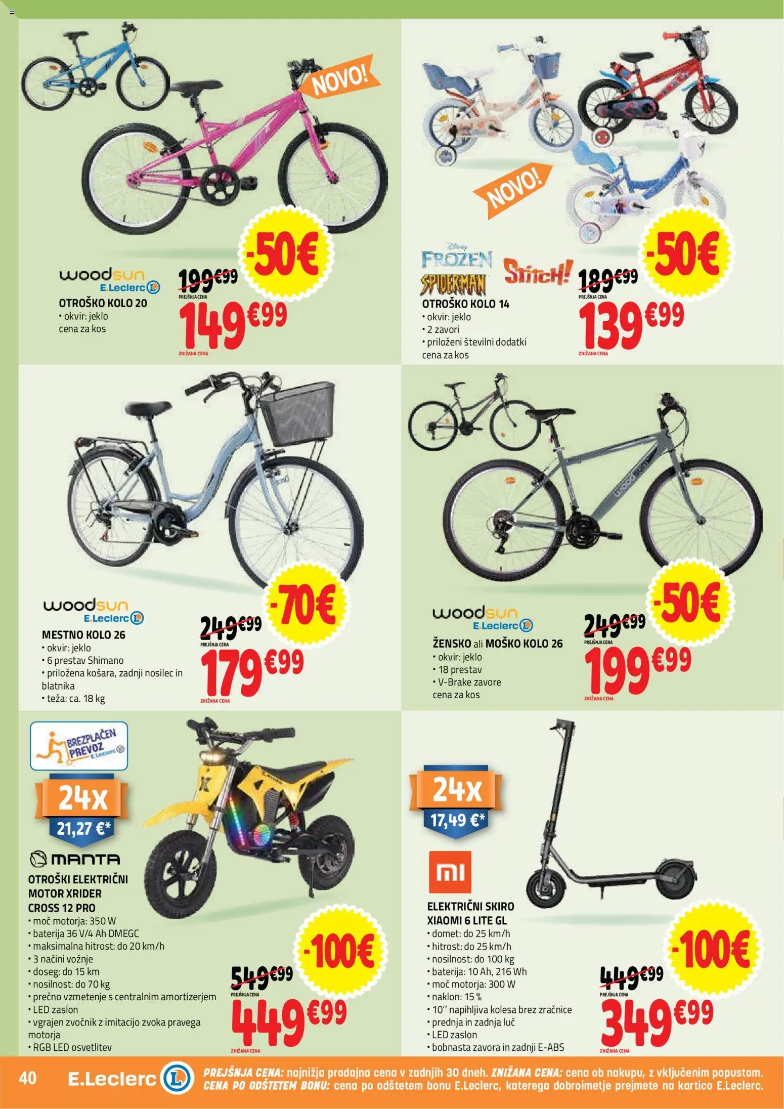 Novi E.leclerc katalog ponudbe – veljaven od 26.08.2026 | Stran: 40 | Izdelki: Baterija, Zvocnik, Okvir, Kos