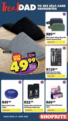 Shoprite specials catalogue – valid from 15.06.2026 | Page: 3 | Products: Slippers, Brush, Cream, Deodorant