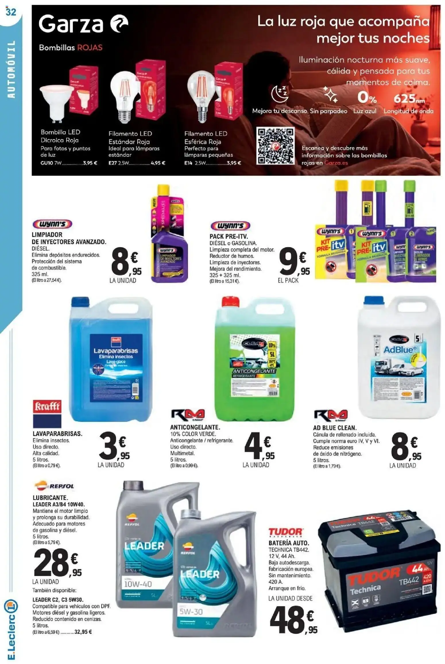 E.Leclerc Megames 1 │ válido desde el 23/09/2026 | Página: 32 | Productos: Bombilla, Iluminación, Lámparas, Batería