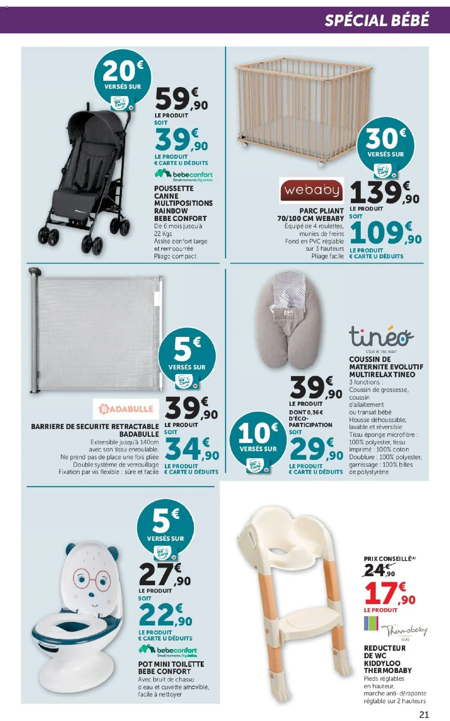 {H1} | Page: 21 | Produits: Transat, Coton, Eponge, Barrière de sécurité
