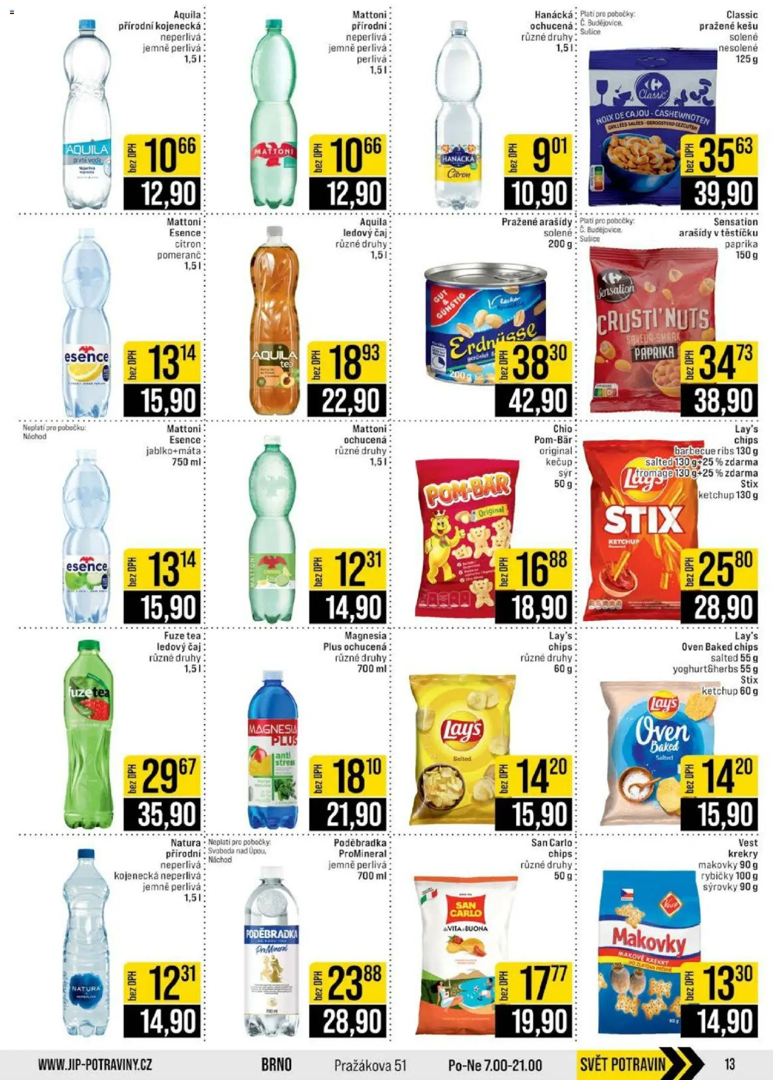 Jip leták - Cash & Carry od 27.05.2026 | Strana: 13 | Produkty: Voda, Kečup, Paprika, Sušiče