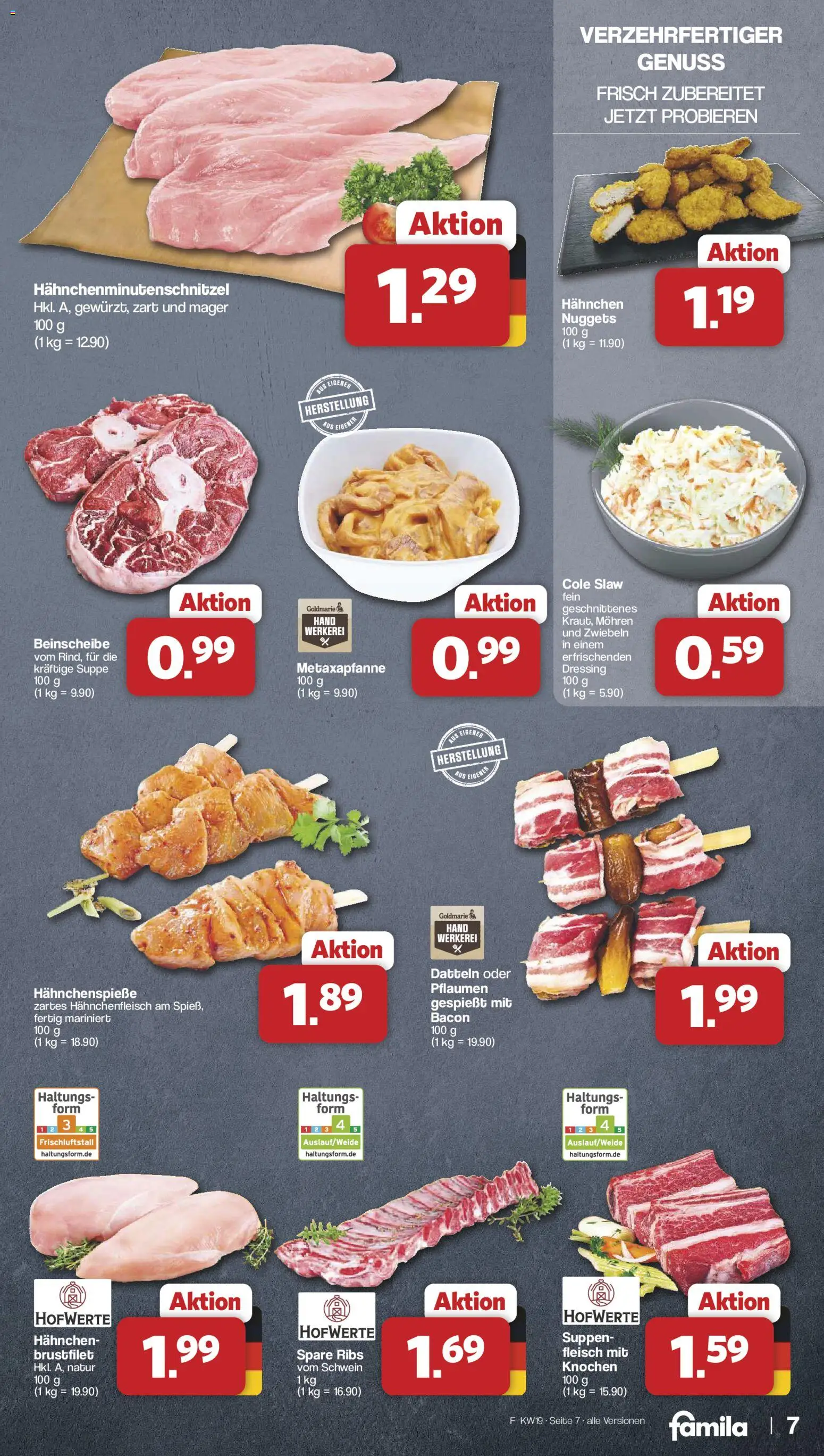 Famila Nordwest Prospekt 	 – gültig ab 04.05.2026 | Seite: 7 | Produkte: Hahnchen, Dressing, Zwiebeln, Fleisch