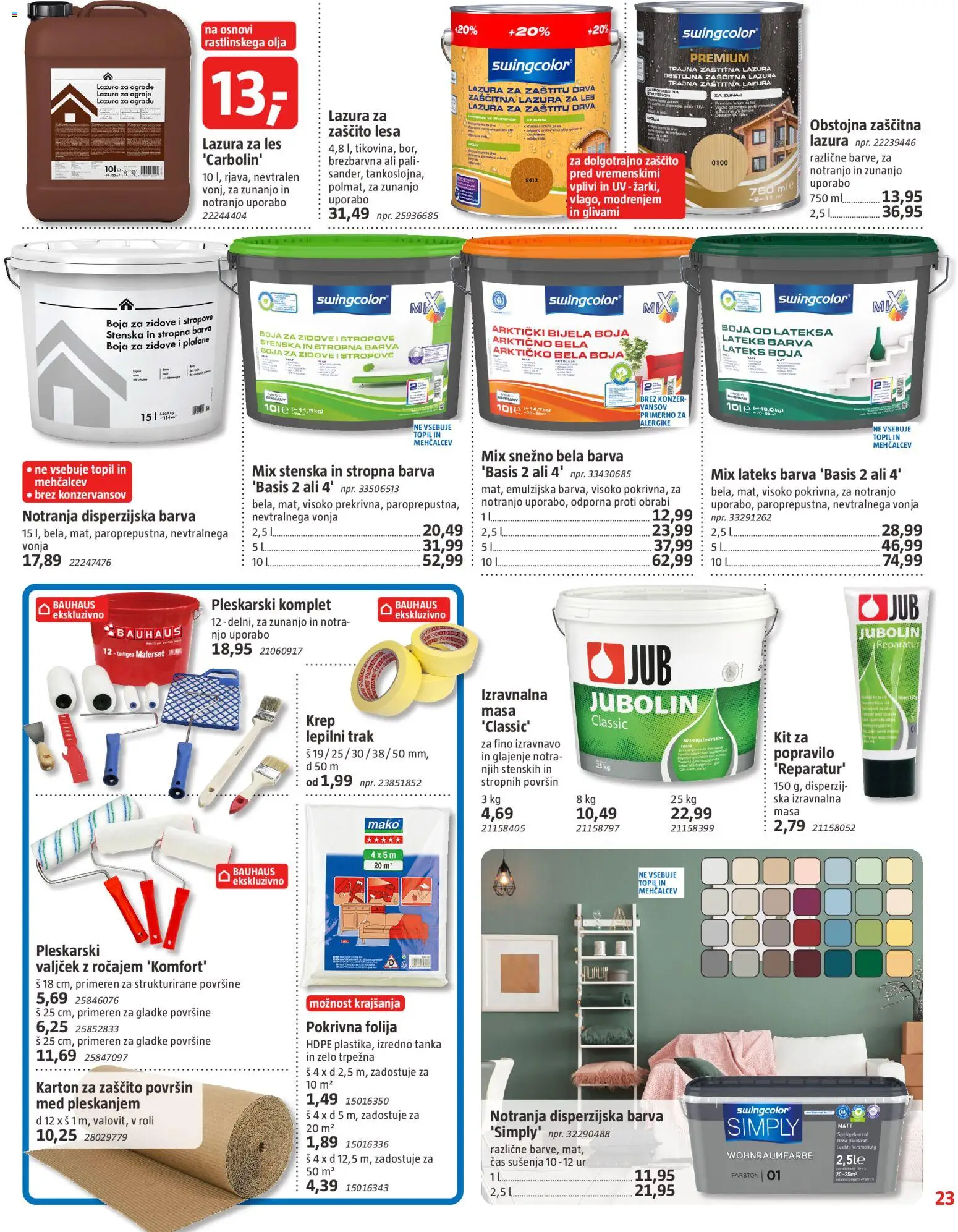 Novi Bauhaus katalog ponudbe – veljaven od 20.05.2026 | Stran: 23 | Izdelki: Kis, Folija, Barva