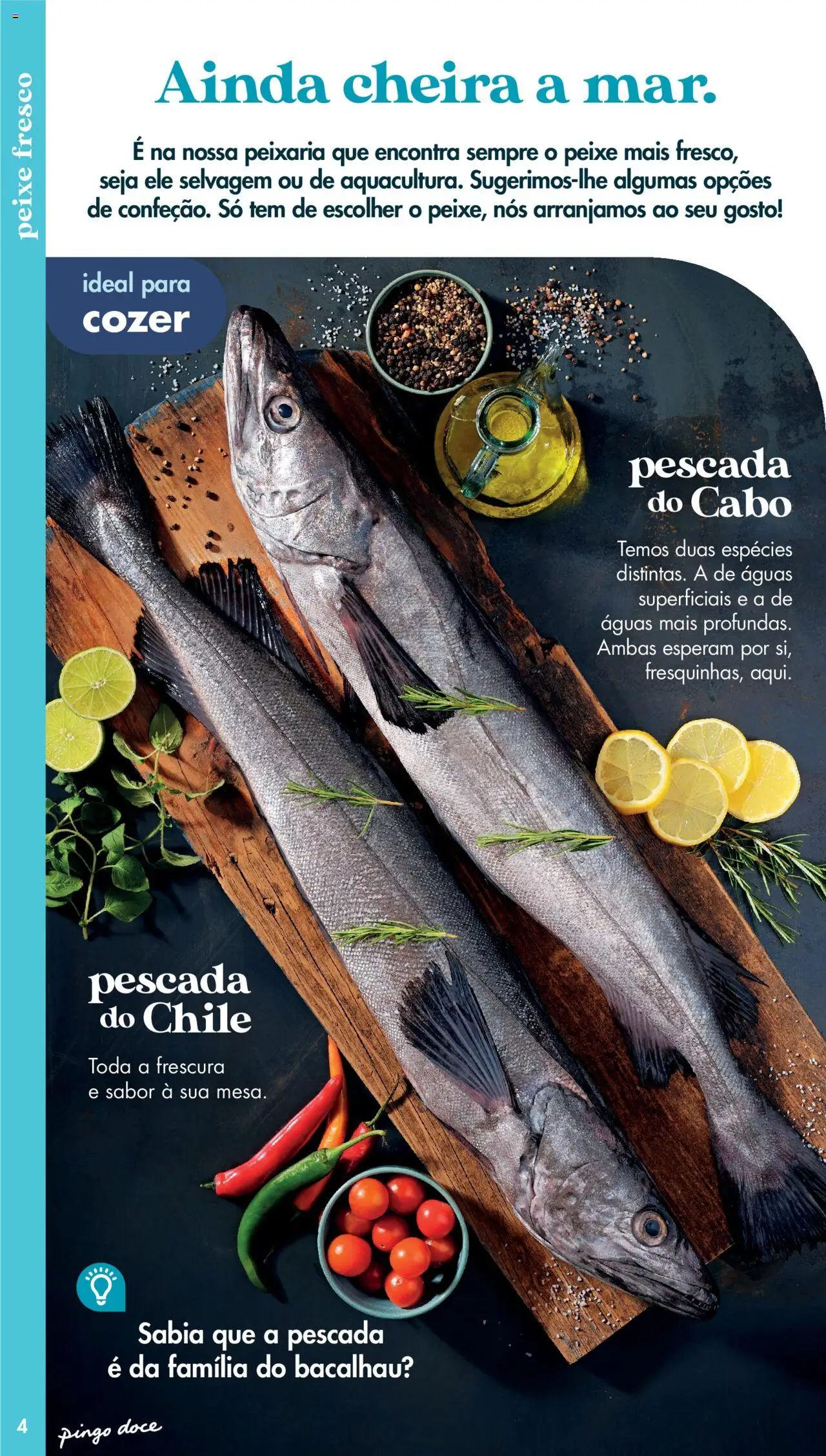 Pingo Doce - Catálogo Peixaria │ válido de 20/05/2025 | Página: 4 | Produtos: Cabo, Bacalhau, Pescada, Peixe