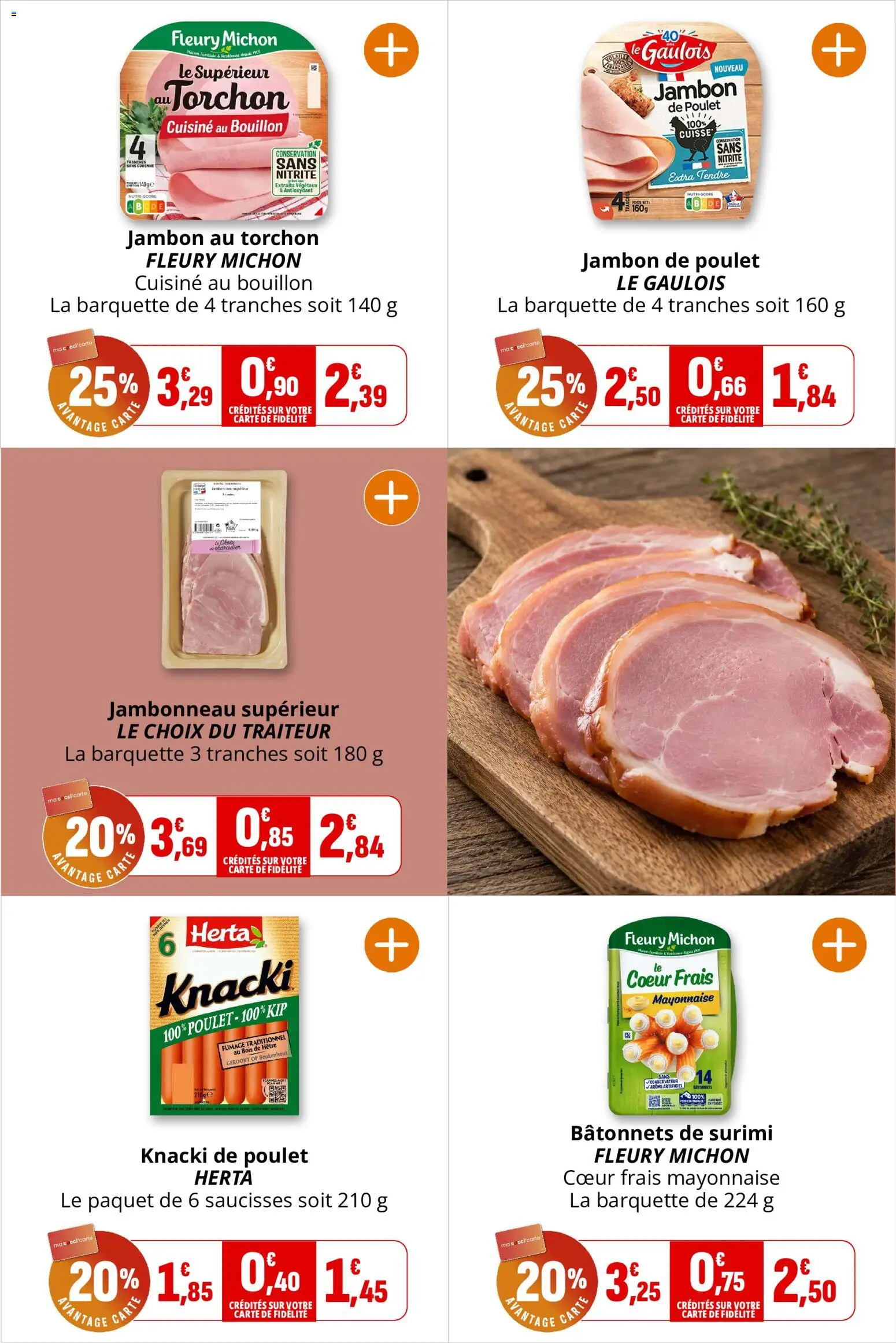 {H1} | Page: 7 | Produits: Jambon de poulet, Poulet, Surimi, Knacki