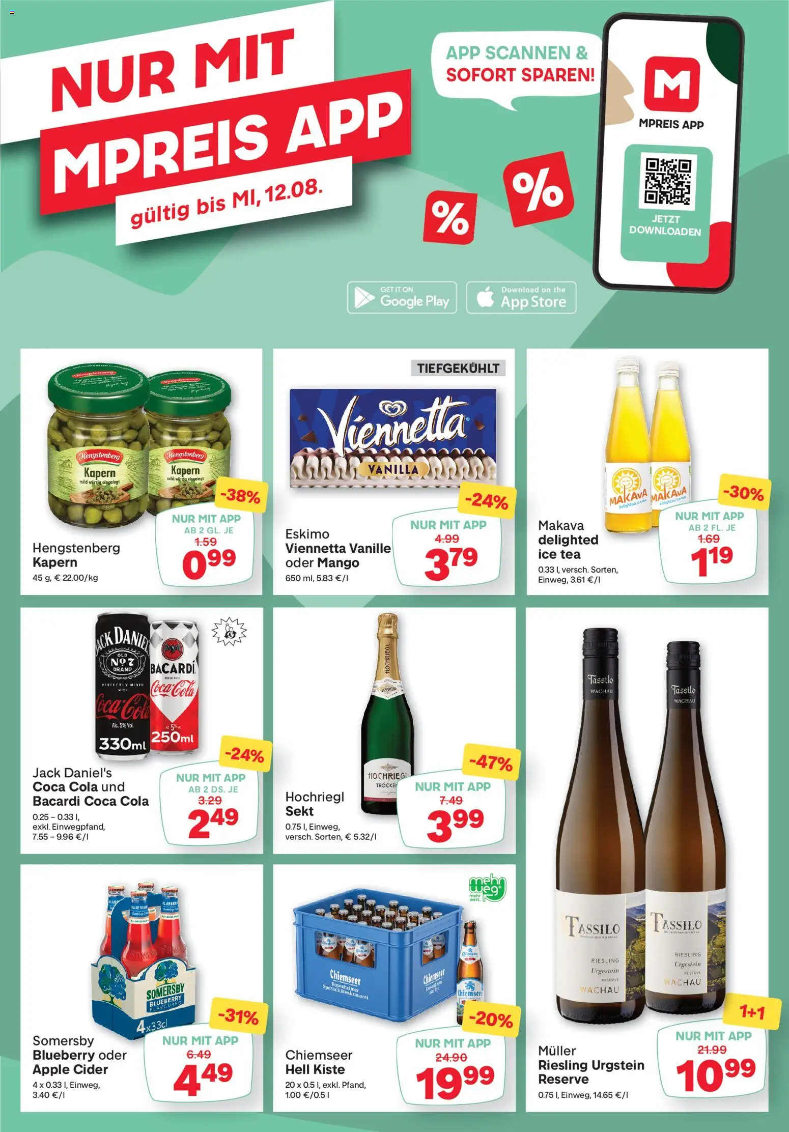 MPREIS Flugblatt gültig ab 30.07.2026 | Seite: 14 | Produkte: Mango, Vanille, Apple