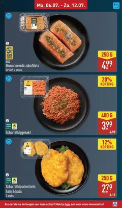 Scharrrelkipschnitzels ham & kaas, Scharrrelkipschnitzels ham & kaas 2 stuks. - Voorbeeld van een folder van Aldi, geldig van 06-07-2026 | Pagina: 9 | Producten: Kaas, Ham