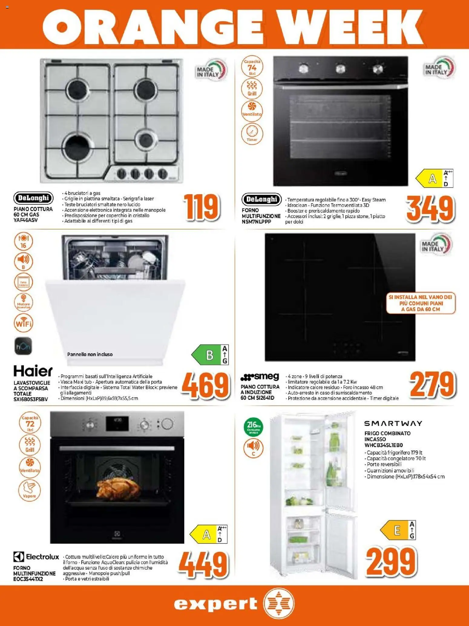 Volantino Expert del 17/09/2026 | Pagina: 21 | Prodotti: Pizza, Coperchio, Piano cottura, Lavastoviglie