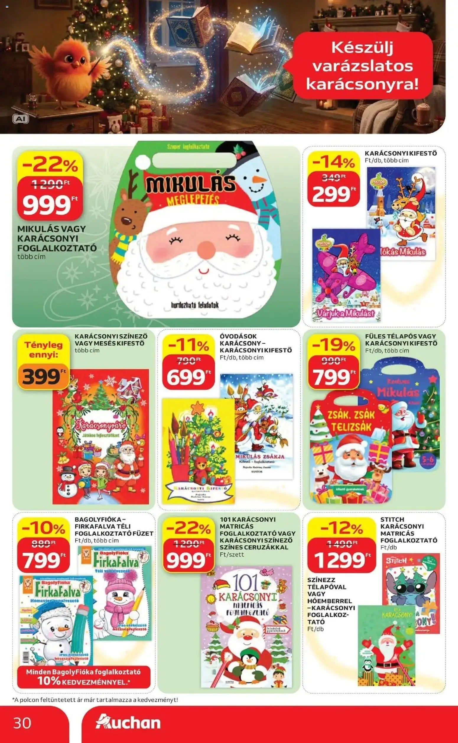 Auchan Karácsonyi ajánlataink Kecskemét - 2026.10.22. -tól/töl > akció, lapozható szórólap 🛍️ | Oldal: 30