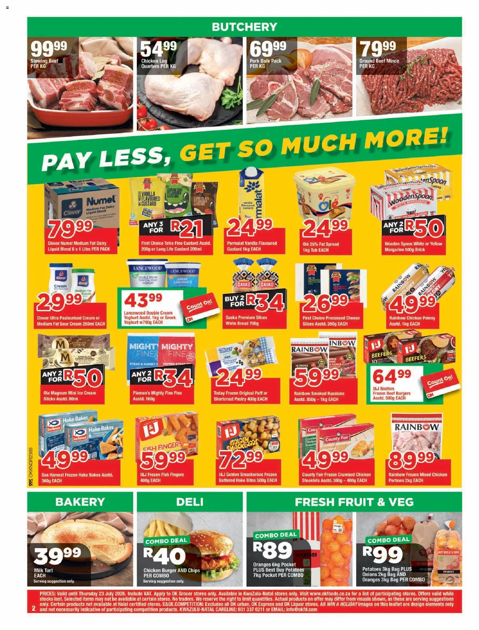 New OK Foods catalogue – valid from 15/07/2026 | Page: 2 | Products: Margarine, Fish, Sour cream, Chips