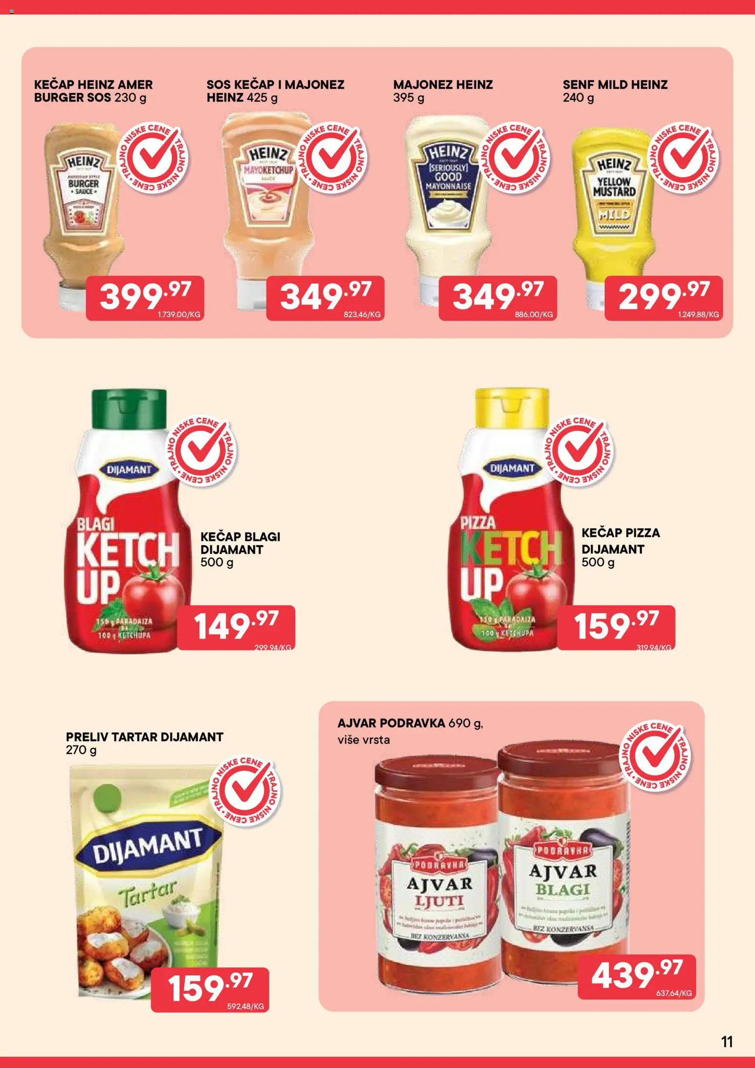 PerSu katalog - važi od 01.09.2026 | Strana: 11 | Proizvode: Ajvar, Senf, Burger, Sos