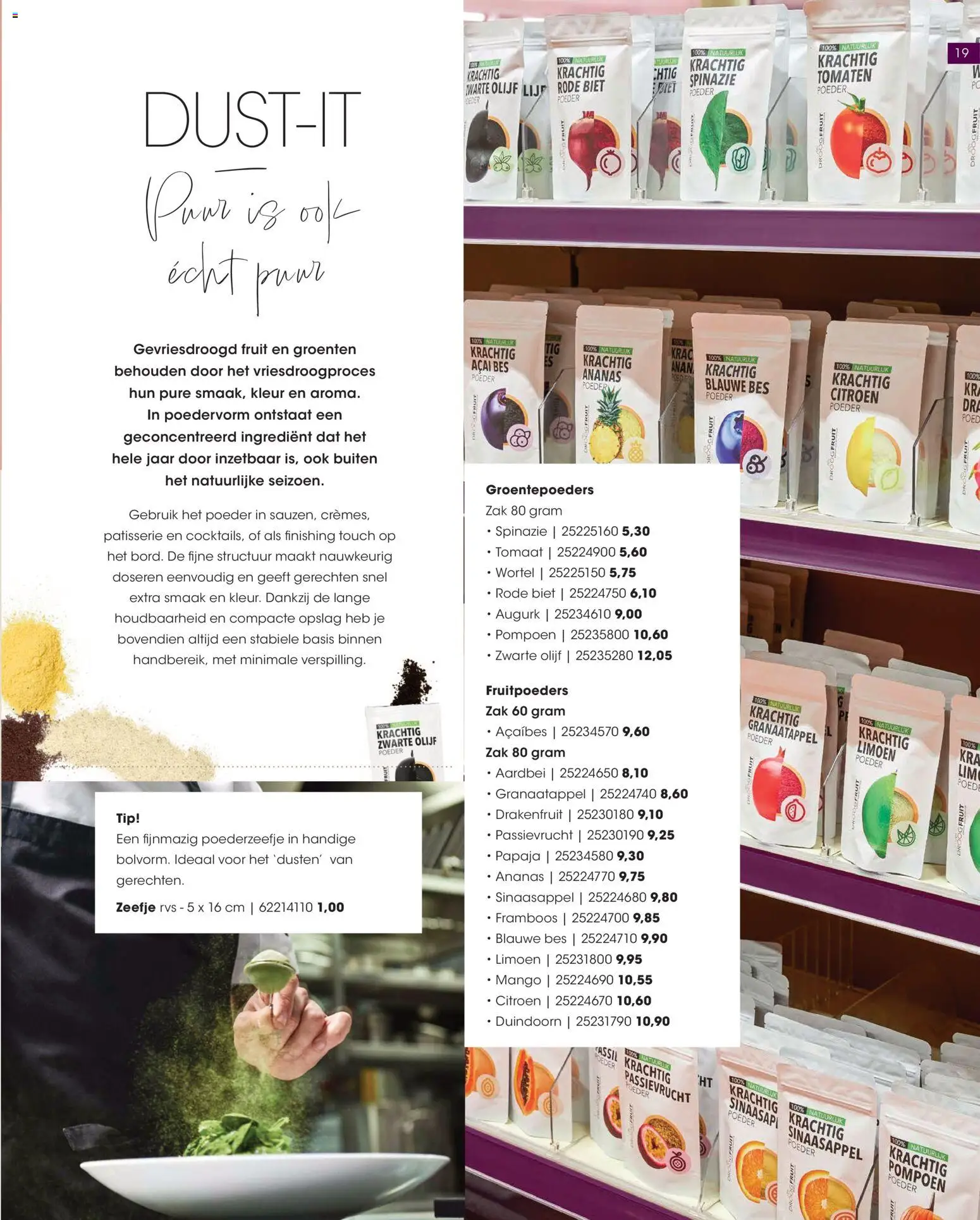 {H1} | Pagina: 19 | Producten: Papaja, Spinazie, Biet, Fruit