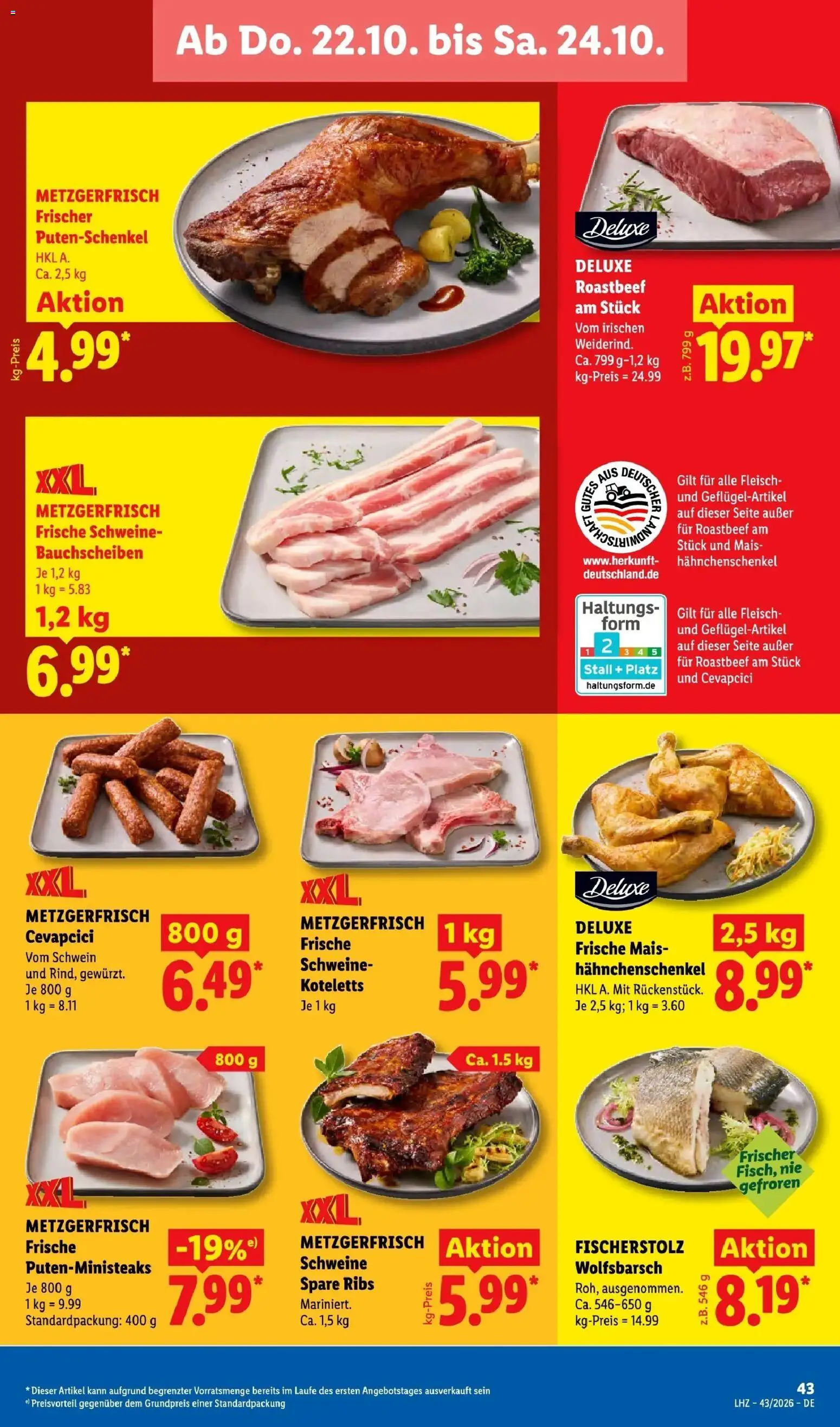 Lidl Prospekt Grimma (ab 19.10.2026) zum Blättern » Angebote | Seite: 59 | Produkte: Spare ribs, Cevapcici, Roastbeef, Fleisch