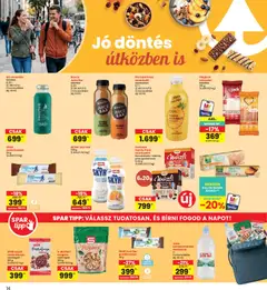 Interspar akciós újság - amely érvényes a következő dátumtól: 2026.10.08. | Oldal: 14 | Termékek: Ananászlé, Müller, Müzliszelet, Vörös áfonya