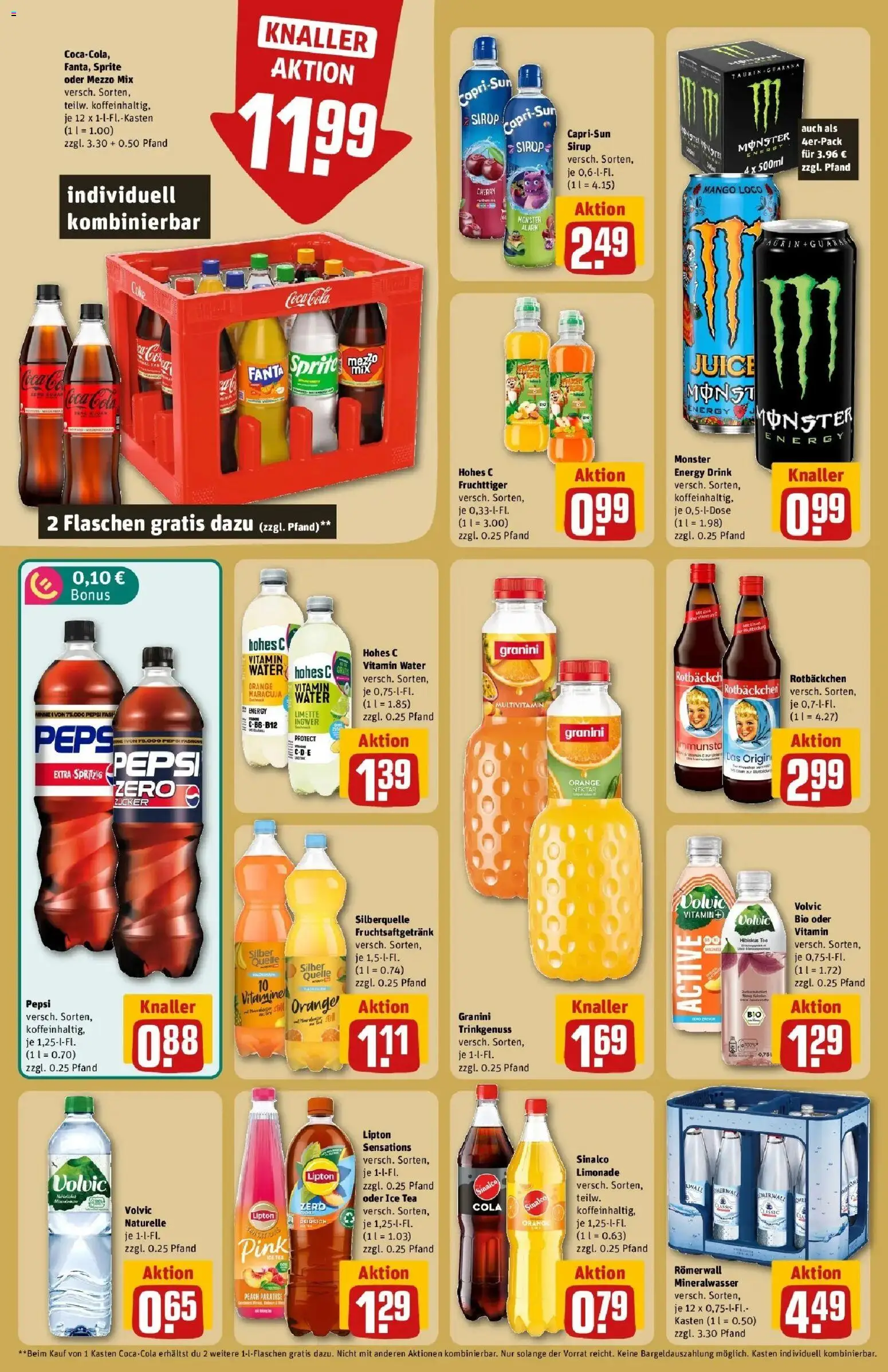 Rewe Prospekt Diez – gültig ab 27.07.2026 | Seite: 18 | Produkte: Fanta, Hohes c, Oder mezzo mix, Volvic