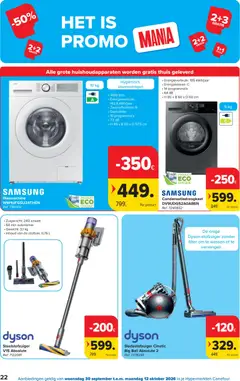 Carrefour Hypermarkt Promoties van de week - Voorbeeld van een folder van Carrefour, geldig van 30/09/2026 | Pagina: 22 | Producten: Steelstofzuiger, Wasmachine, Gewicht