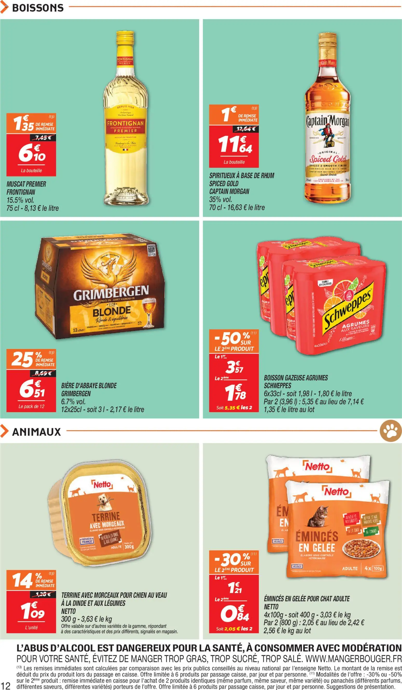 {H1} | Page: 12 | Produits: Rhum, Captain Morgan, Bière, Gelée