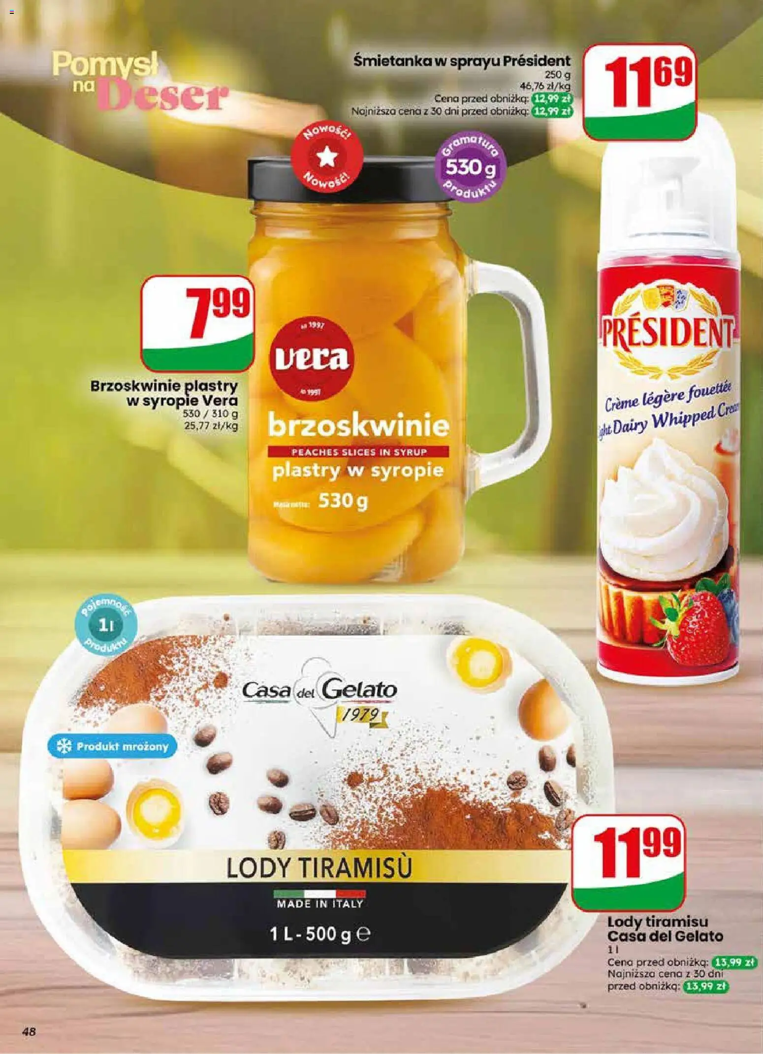 Dino gazetka od 20.05.2026 | Strona: 48 | Produkty: Tiramisu, Brzoskwinie, Lody
