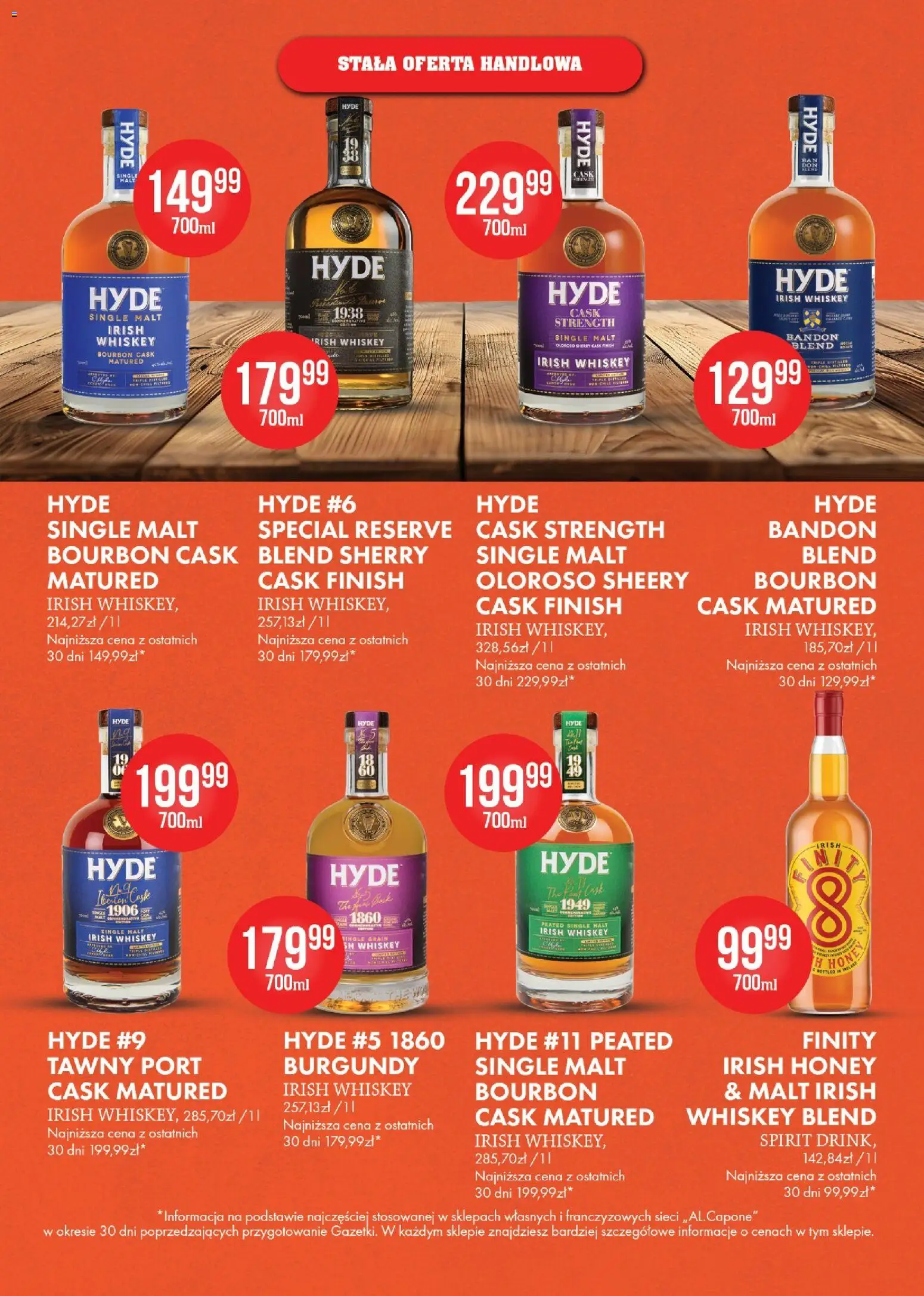 Al.Capone gazetka od 10.08.2026 | Strona: 5 | Produkty: Bourbon, Irish whiskey, Finish