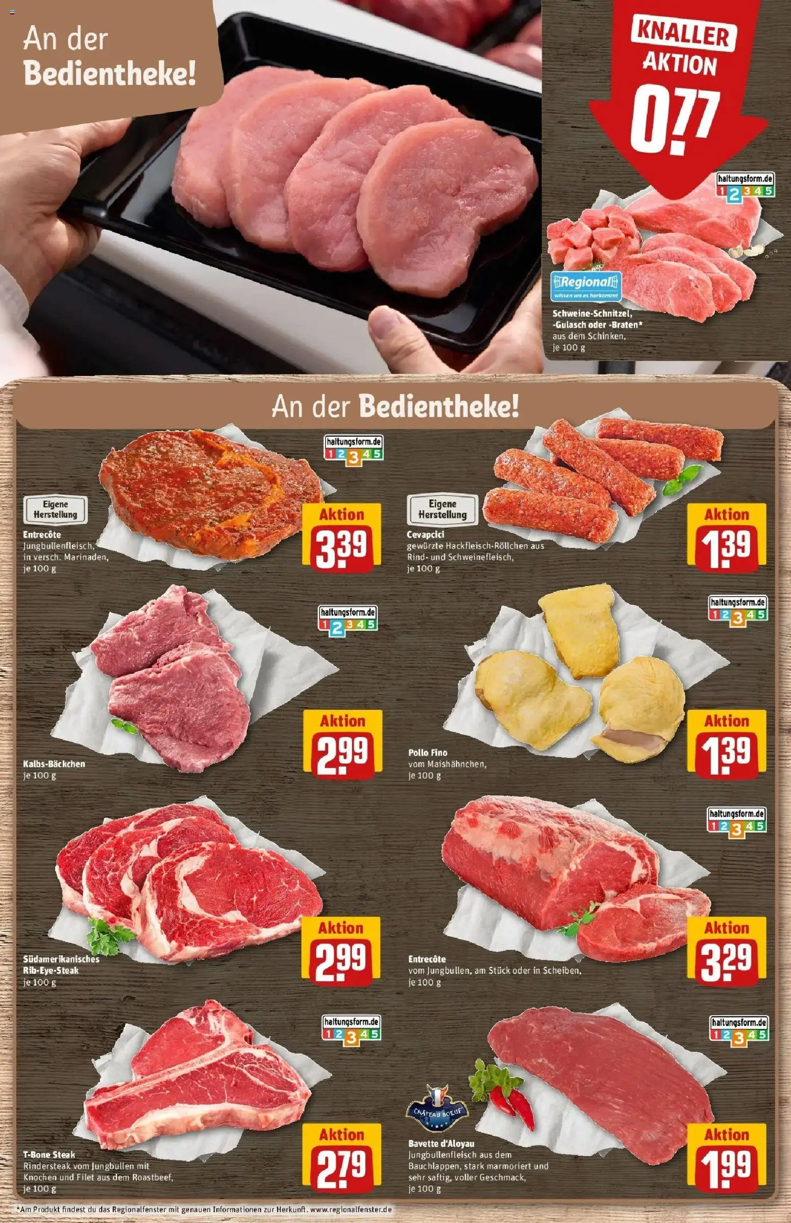 REWE Prospekt ab 24.08.2026 zum Blättern » Angebote | Seite: 8 | Produkte: Cevapcici, Entrecote, Gulasch, Steak