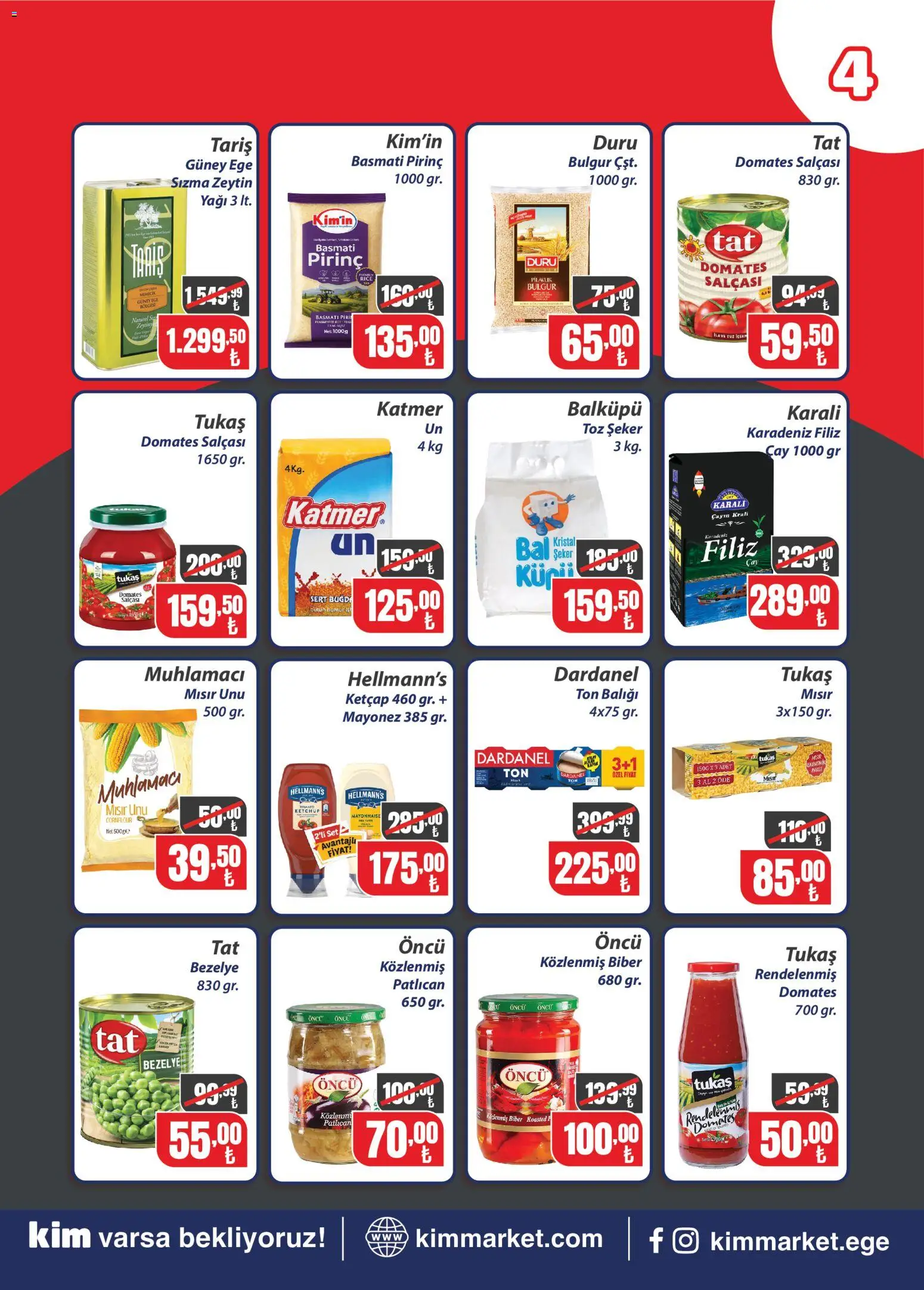 Kim Market Katalog - 19 Ekim 2026 tarihinden itibaren geçerlidir | Sayfa: 4 | Ürünler: Pirinç, Tuz, Bezelye, Mısır