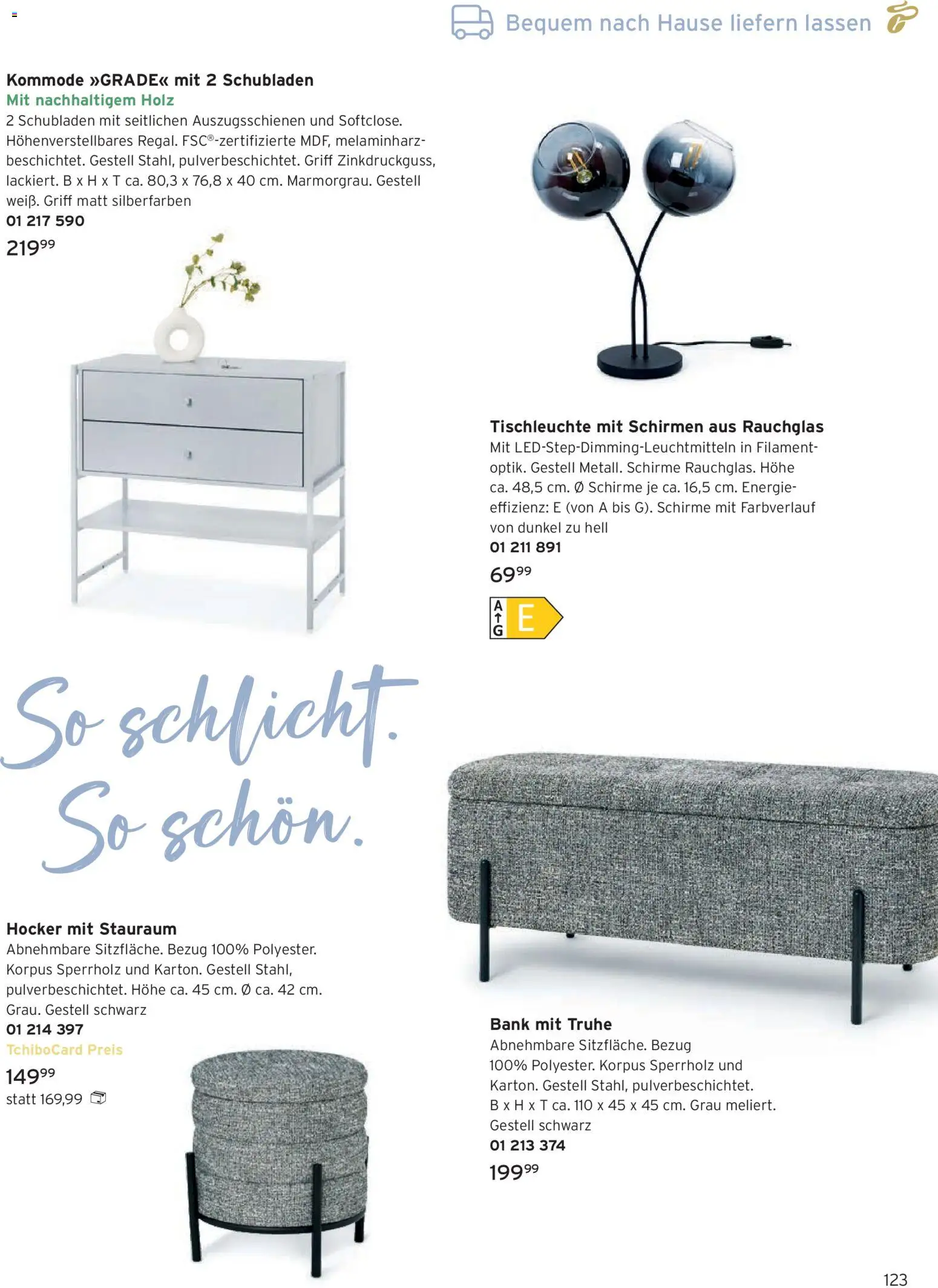 Angebote Tchibo – gültig ab 01.02.2026 | Seite: 123 | Produkte: Hocker, Truhe, Kommode