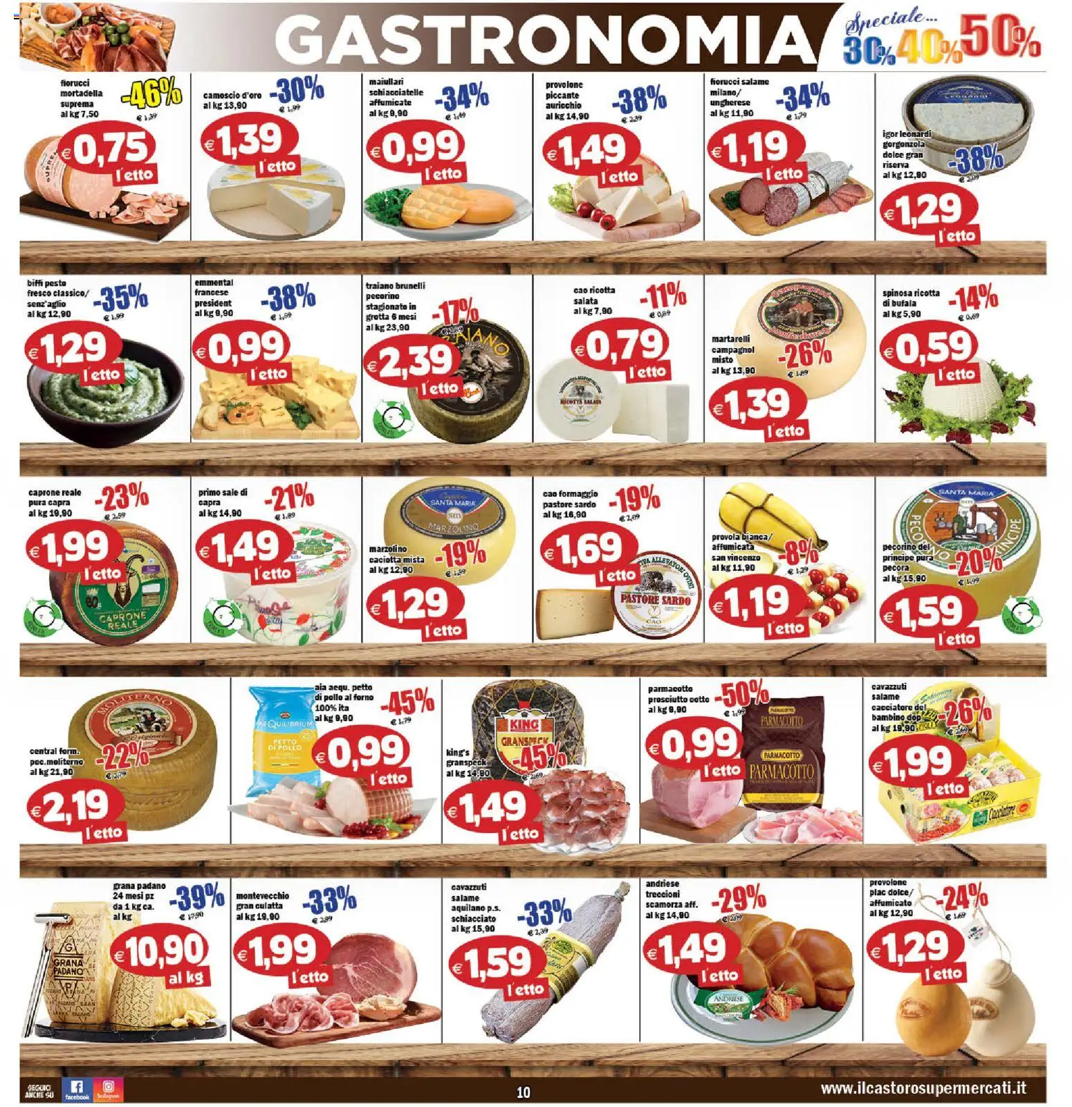 Volantino Il Castoro del 02/09/2026 | Pagina: 10 | Prodotti: Provolone, Pollo, Formaggio, Ricotta