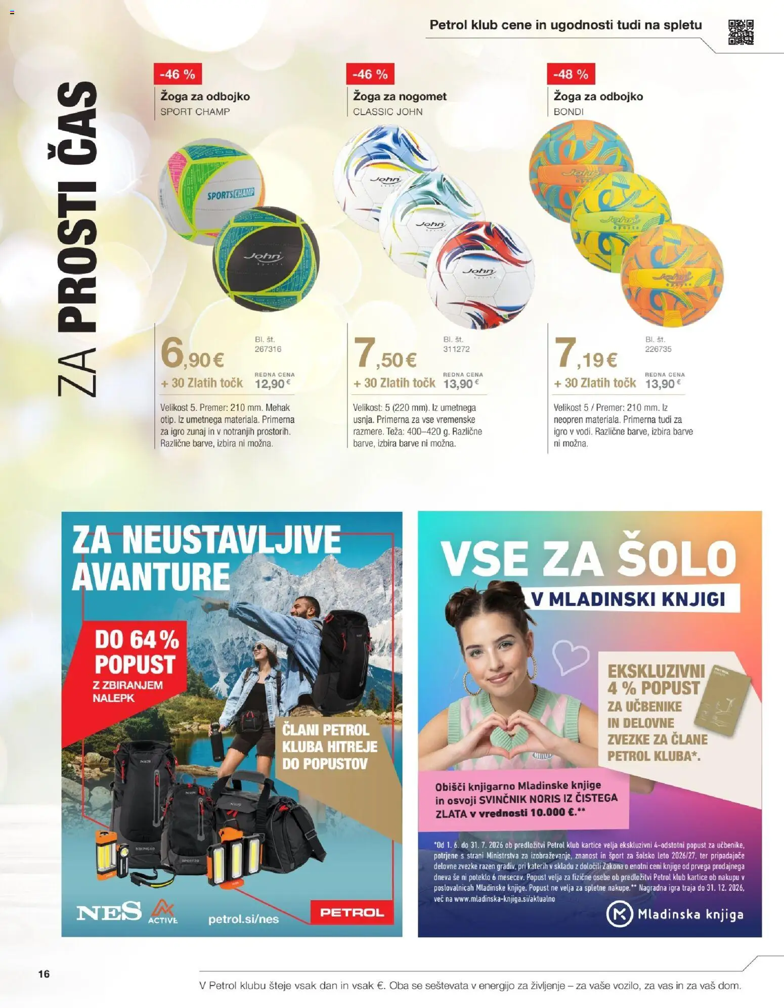 Novi Petrol katalog ponudbe – veljaven od 01.06.2026 | Stran: 16 | Izdelki: Igra, Teza, Knjiga, Svinčnik