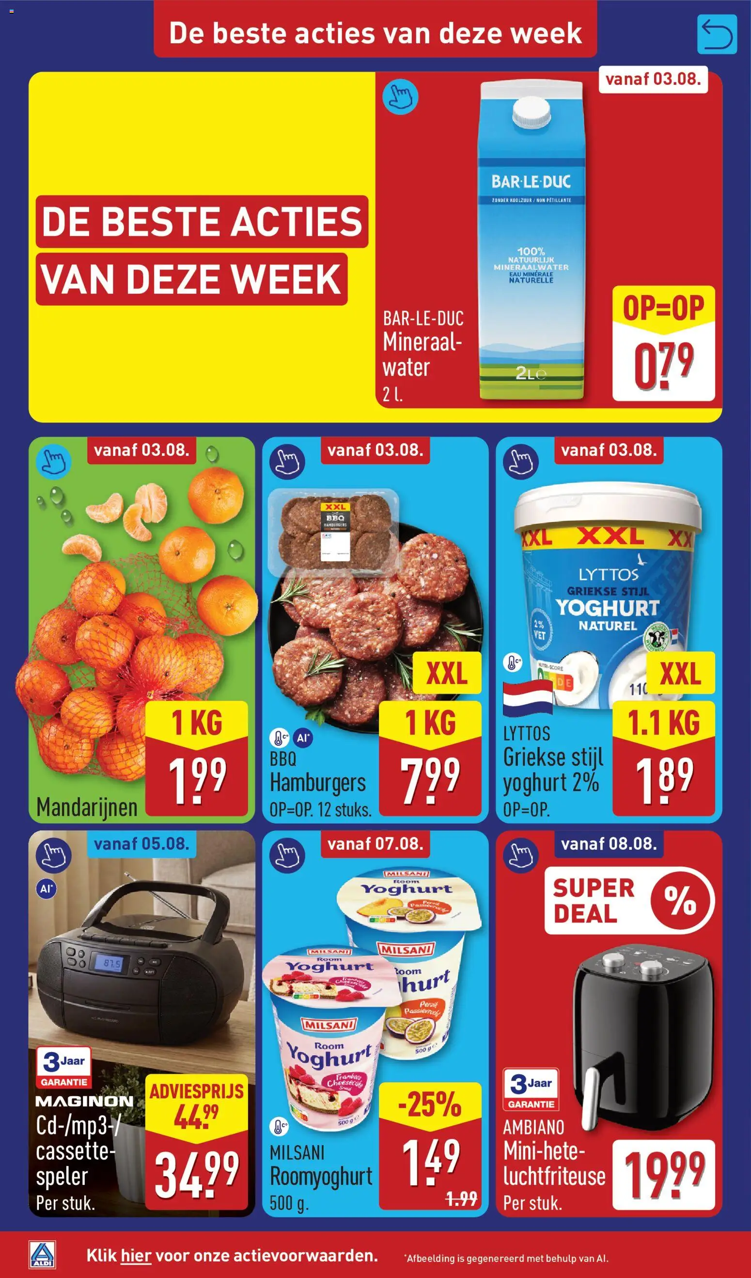 {H1} | Pagina: 2 | Producten: Yoghurt, Room, Speler, Mineraalwater
