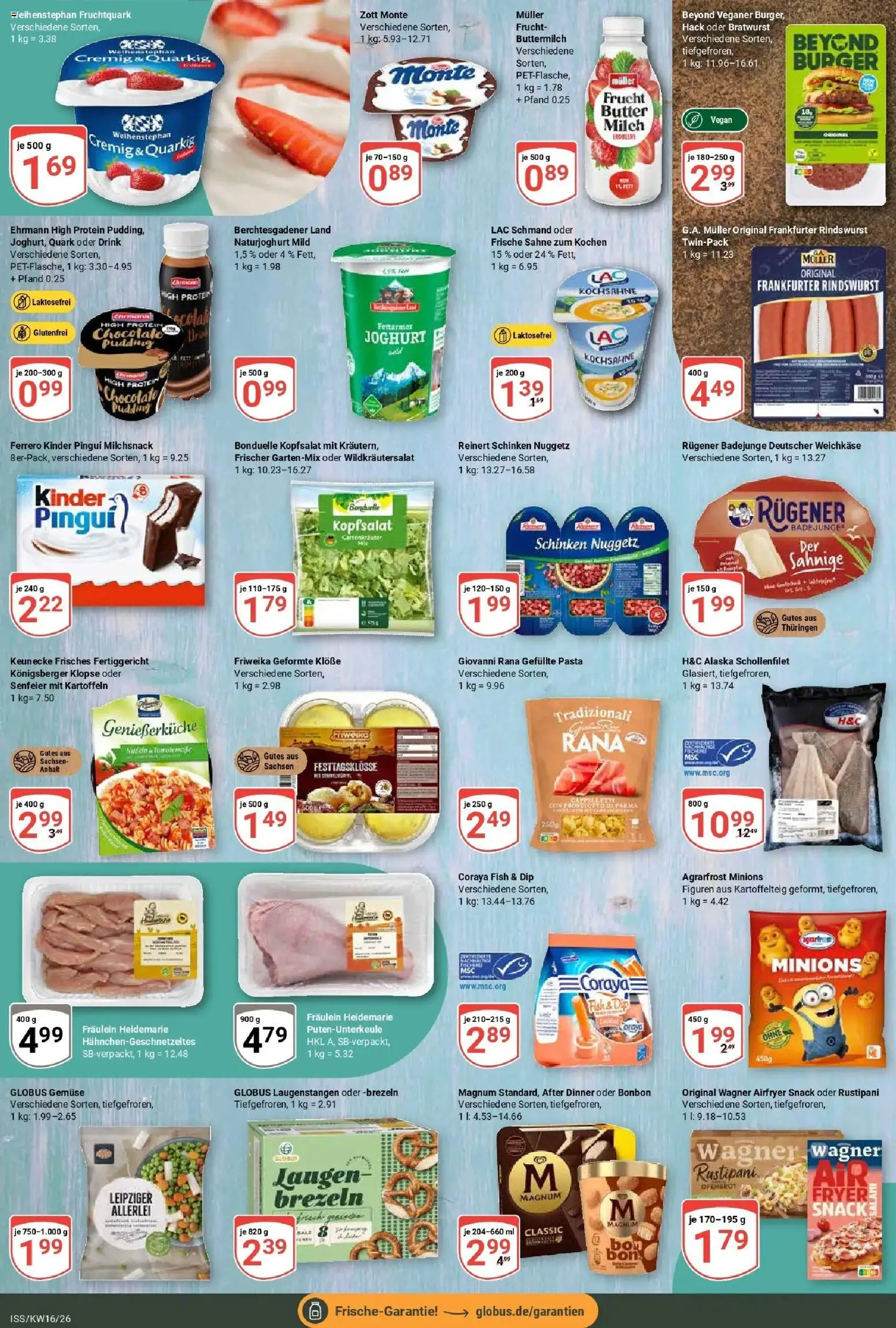 Globus Prospekt Isserstedt	 – gültig ab 12.04.2026 | Seite: 8 | Produkte: Quark, Joghurt, Burger, Gemüse