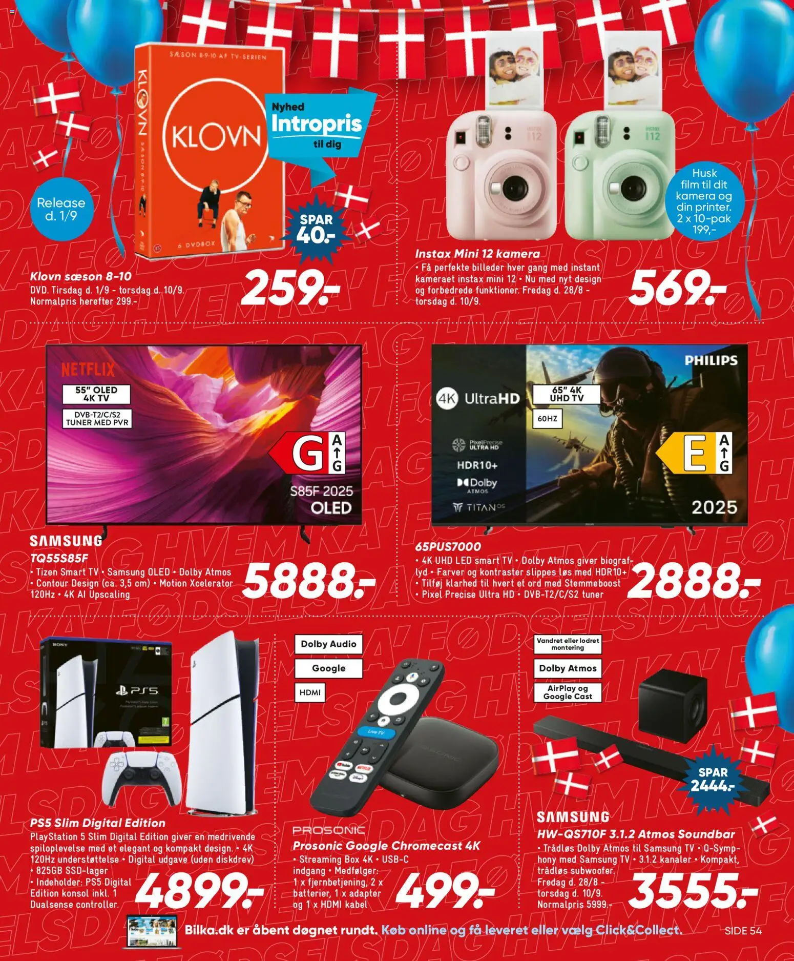 Bilka tilbudsavis – gyldig fra 28/08/2026 | Side: 11 | Produkter: Smart TV, Lyd, HDMI kabel, Kamera