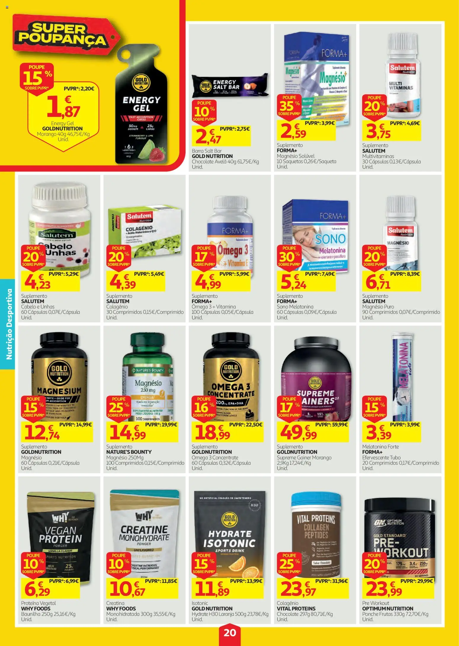 Auchan folheto │ válido de 01/10/2026 | Página: 20 | Produtos: Ômega 3, Cápsulas, Frutas, Melatonina
