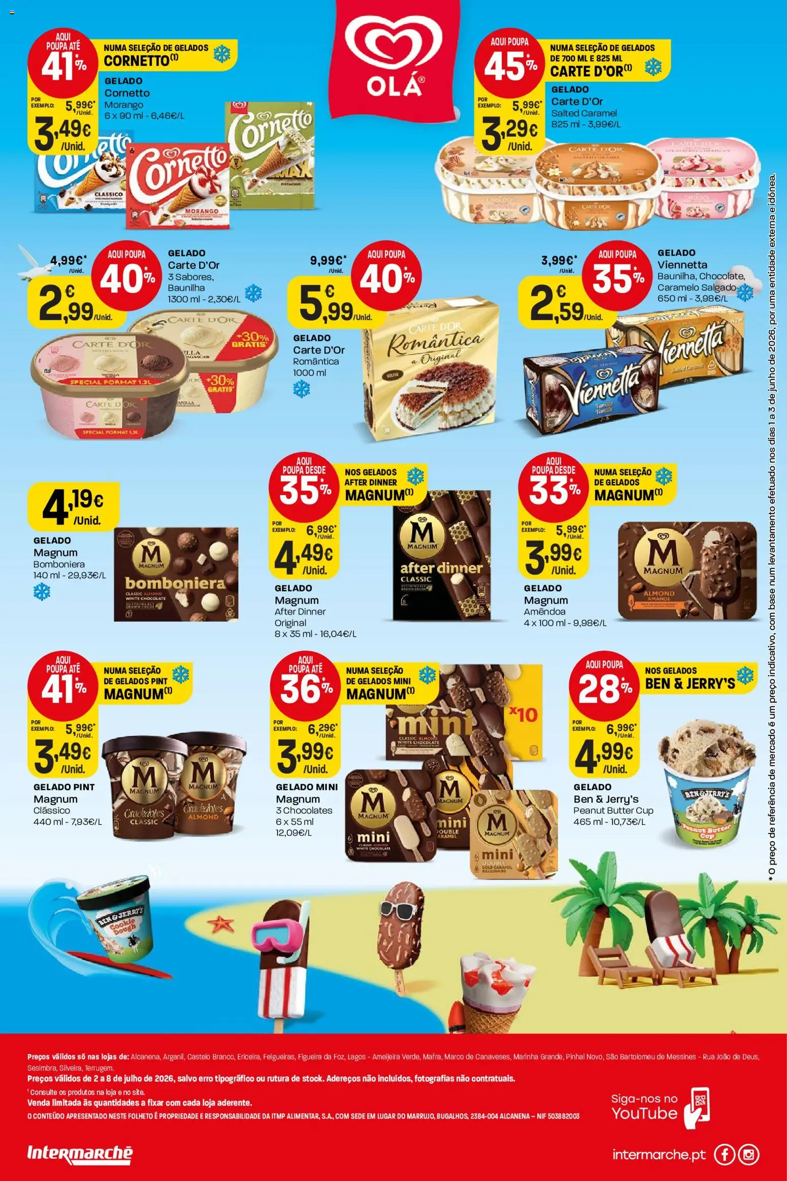 Intermarché Folheto Mini │ válido de 02/07/2026 | Página: 2 | Produtos: Chocolates, Base, Gelado, Chocolate