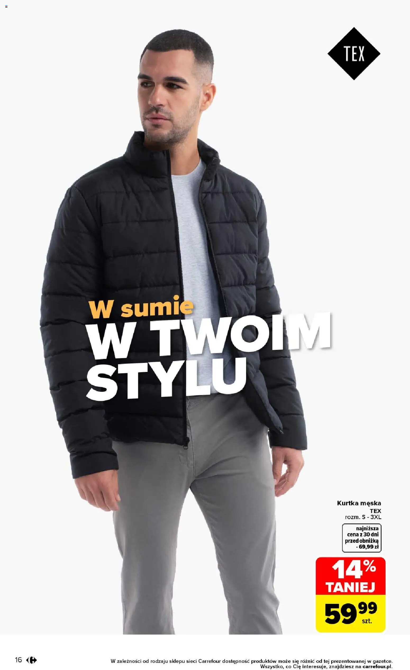Carrefour gazetka - Na jesienne klimaty od 28.09.2026 | Strona: 16 | Produkty: Kurtka