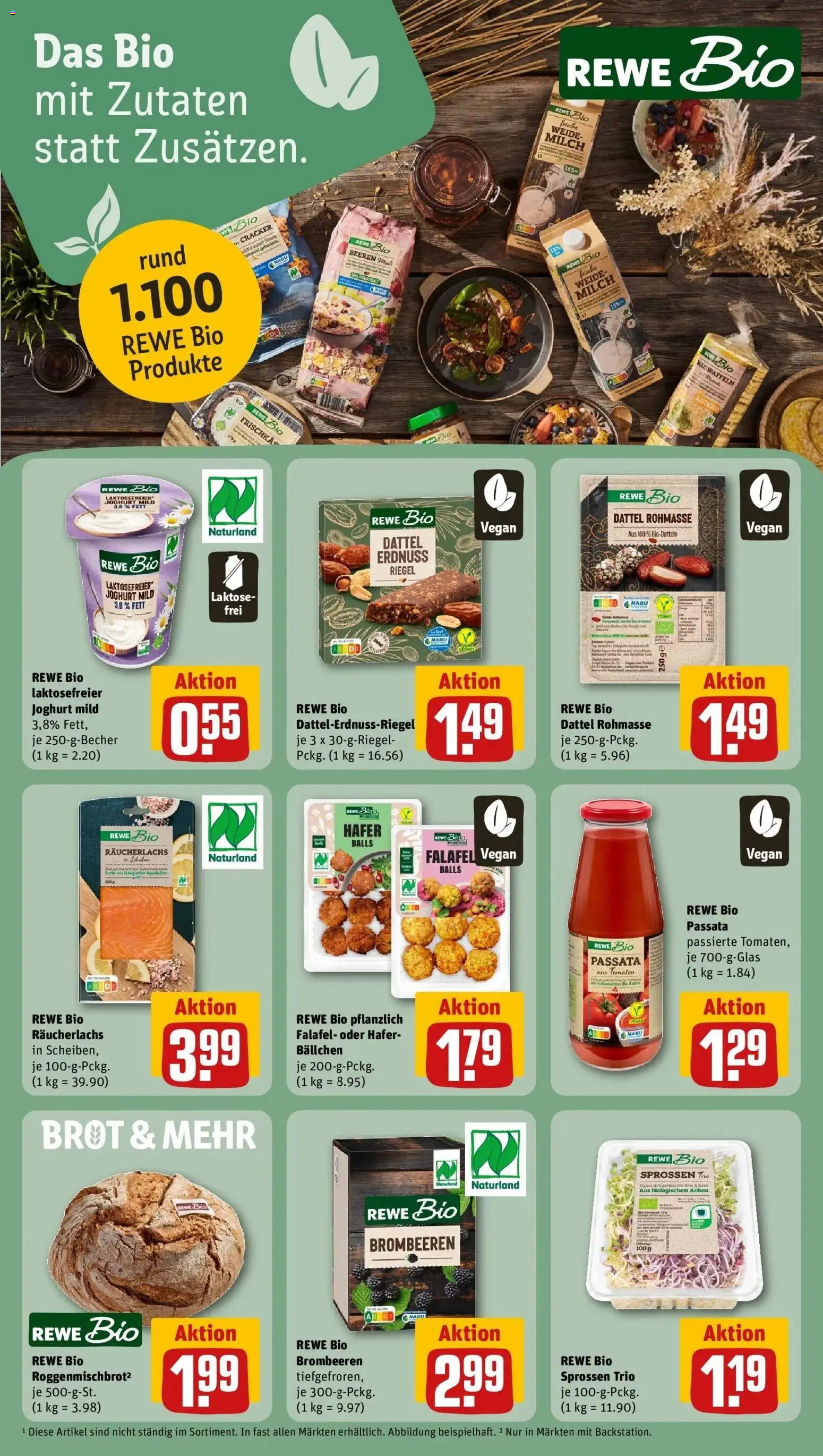 Rewe Prospekt Glindow | Seite: 19 | Produkte: Milch, Tomaten, Dattel, Brot