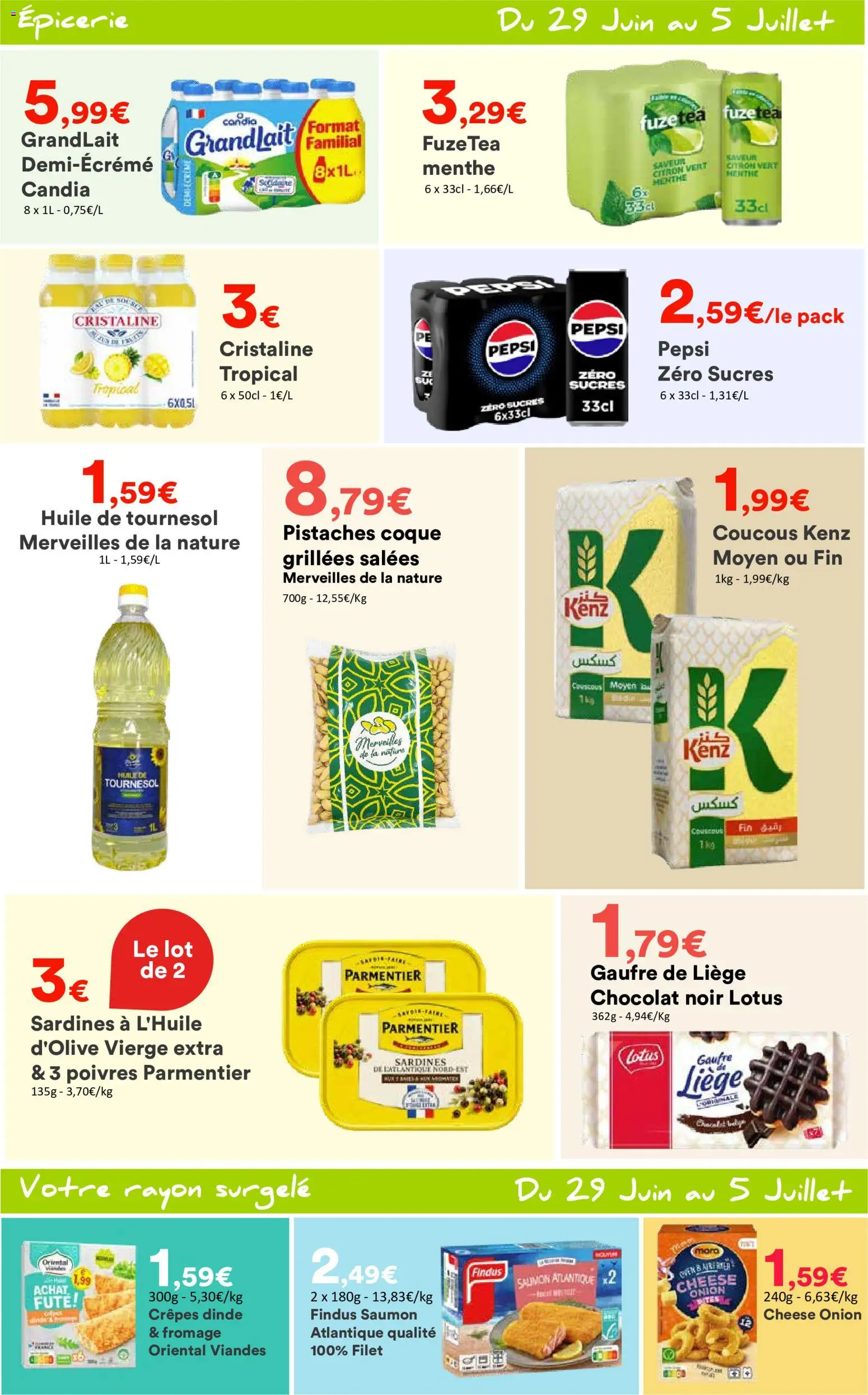 {H1} | Page: 3 | Produits: Pistaches, Couscous, Huile, Chocolat