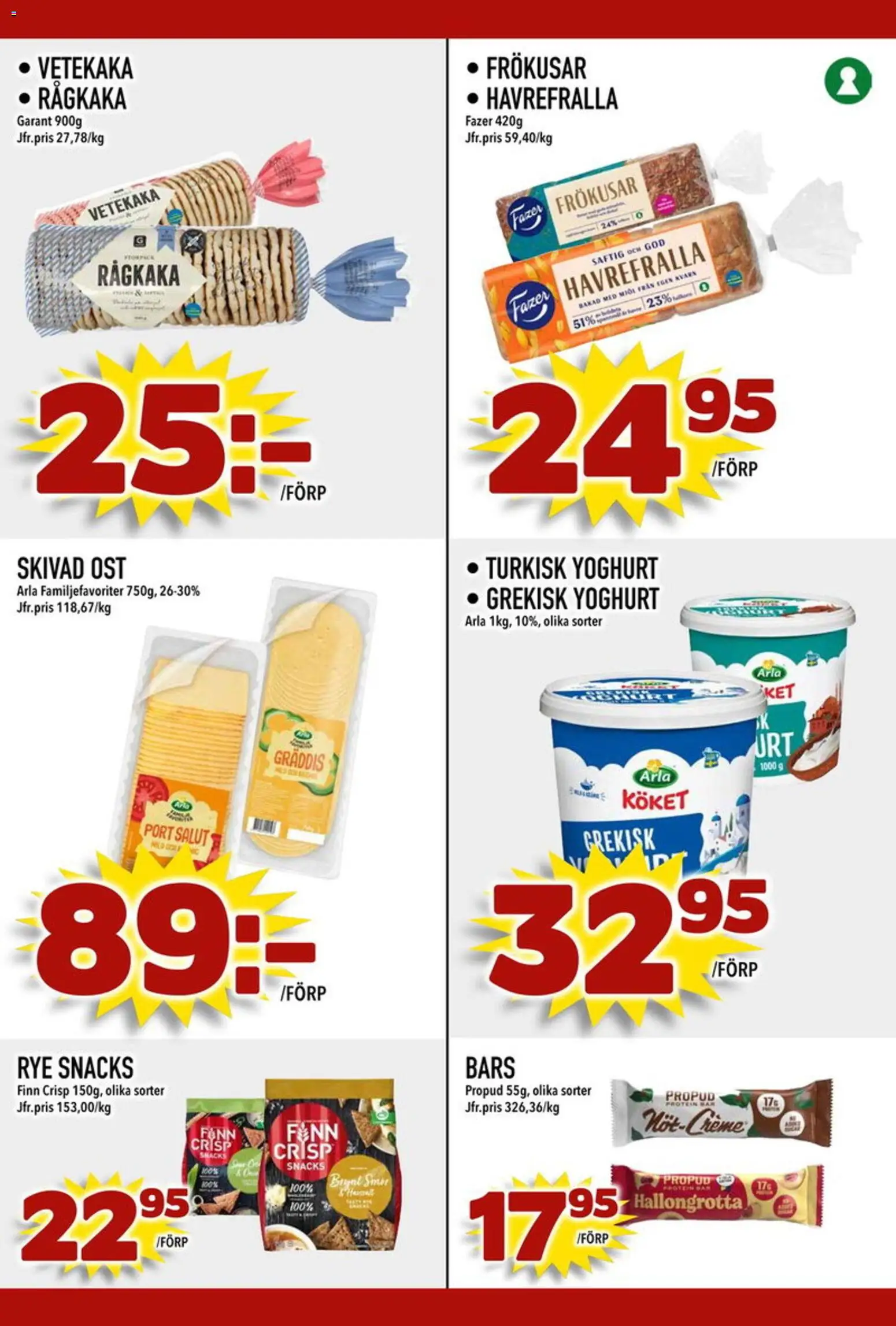 Din Mat reklamblad aktuell från 11.05.2026 | Sida: 4 | Produkter: Grekisk yoghurt, Ost, Yoghurt, Fräs