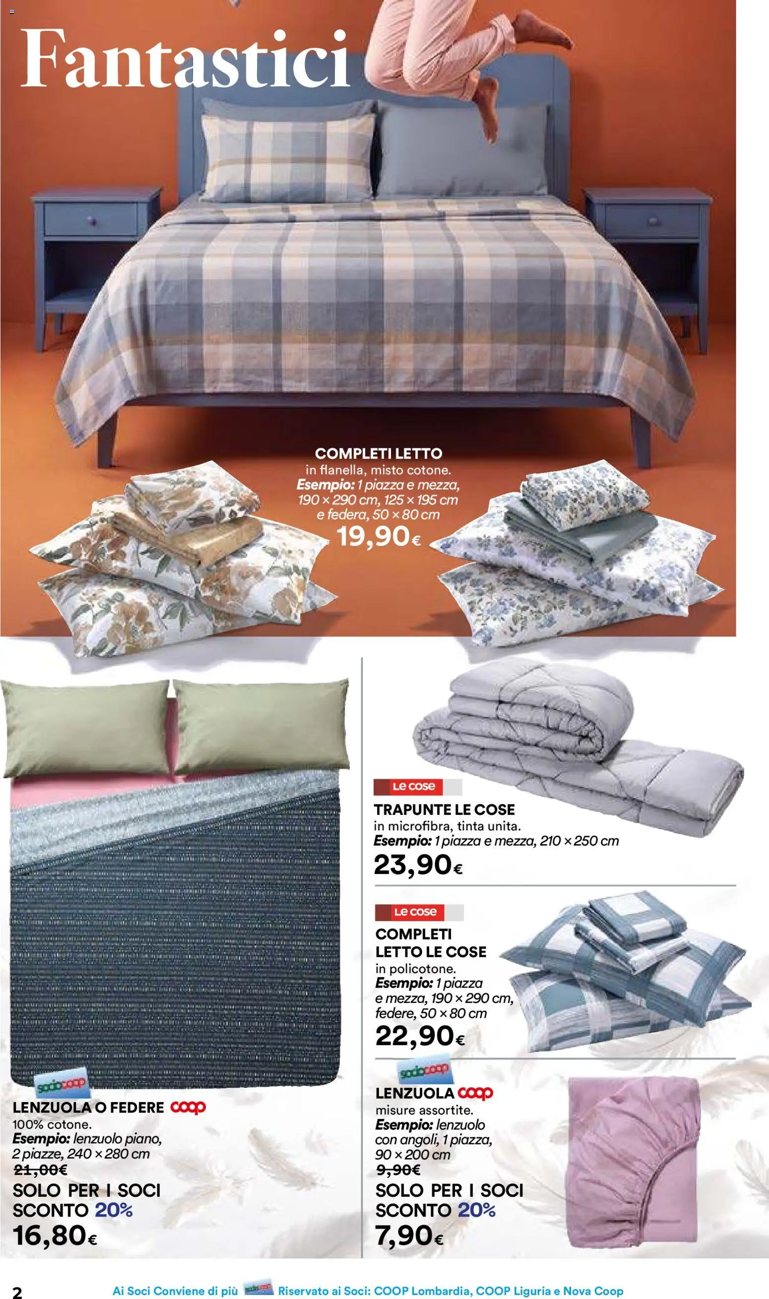 Volantino Ipercoop del 08/10/2026 | Pagina: 2 | Prodotti: Letto, Lenzuola
