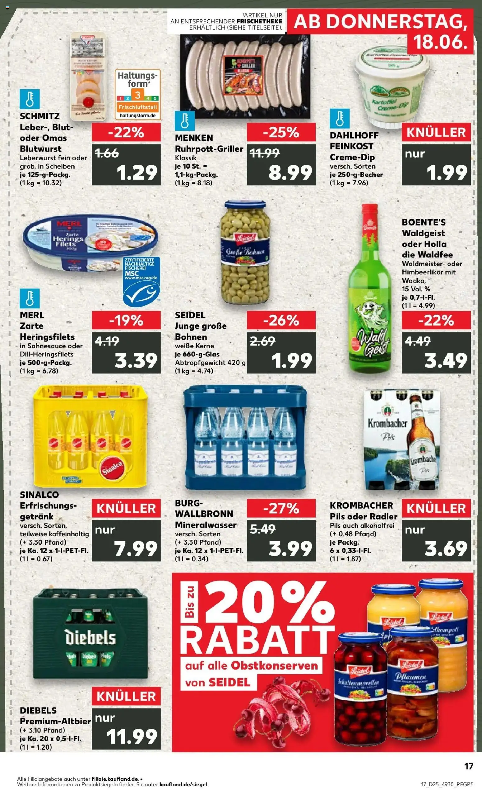 Kaufland Prospekt Oberhausen – gültig ab 15.06.2026 | Seite: 2 | Produkte: Sinalco, Mineralwasser, Radler, Diebels