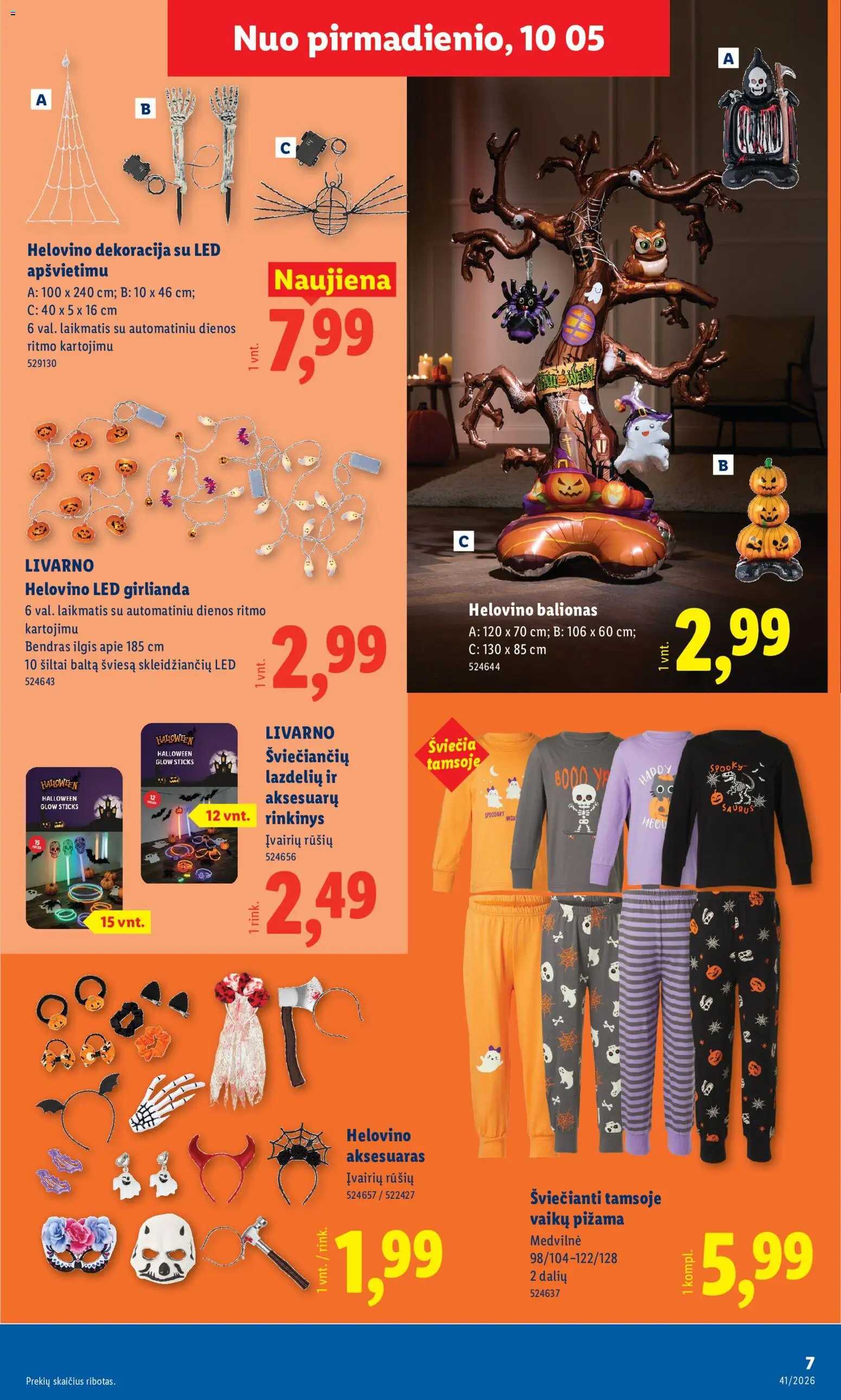 LIDL akcijos nuo 2026.10.05 | Puslapis: 7 | Prekių: Bendras, Pižama