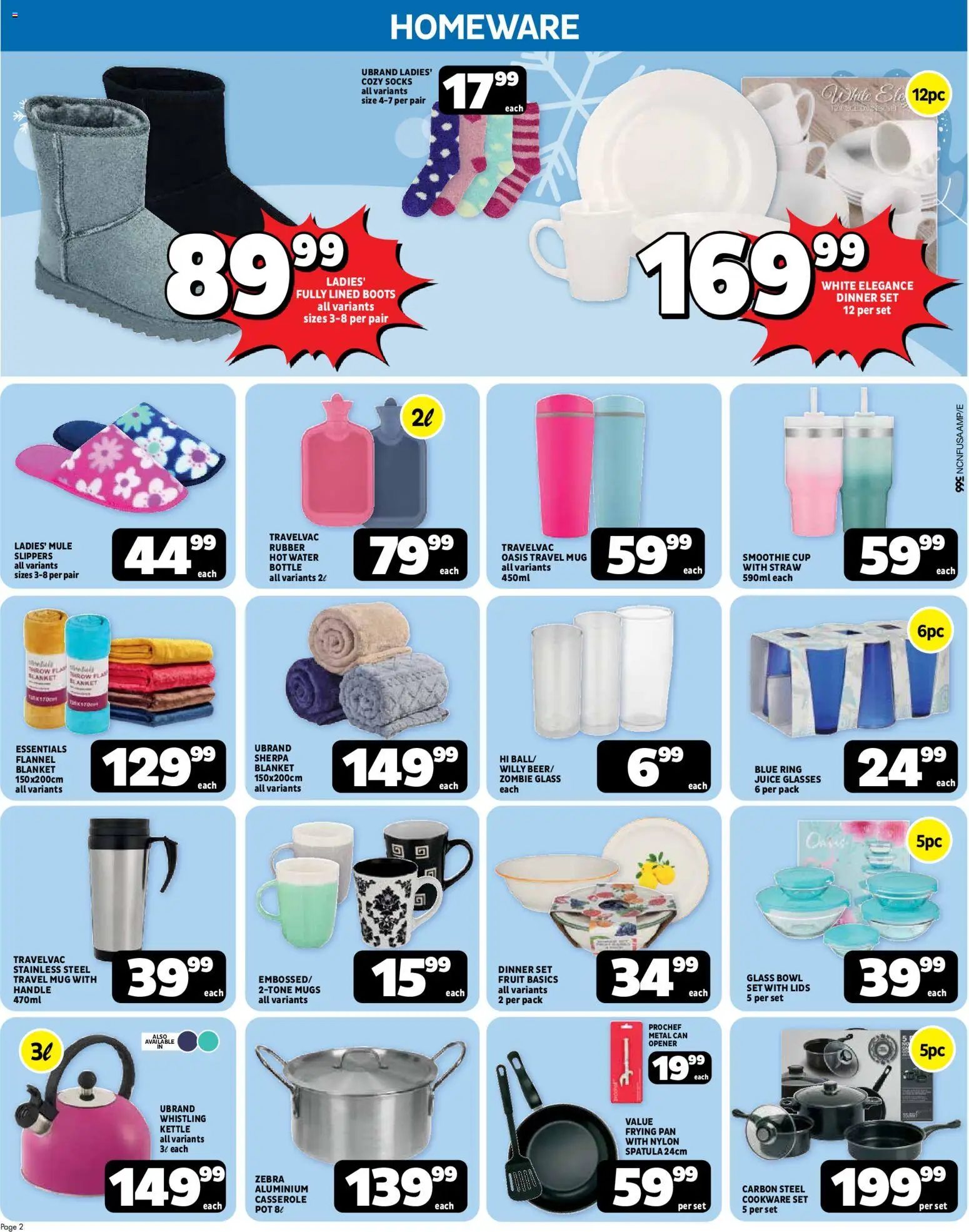 New Usave catalogue – valid from 25.05.2026 | Page: 2 | Products: Socks, Boots, Blanket, Mug