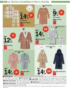 E.Leclerc - Prévisualisation de E.Leclerc catalogue valide à partir de 20/10/2026 | Page: 10 | Produits: Peignoir, Coton, Pyjama femme, Pyjama