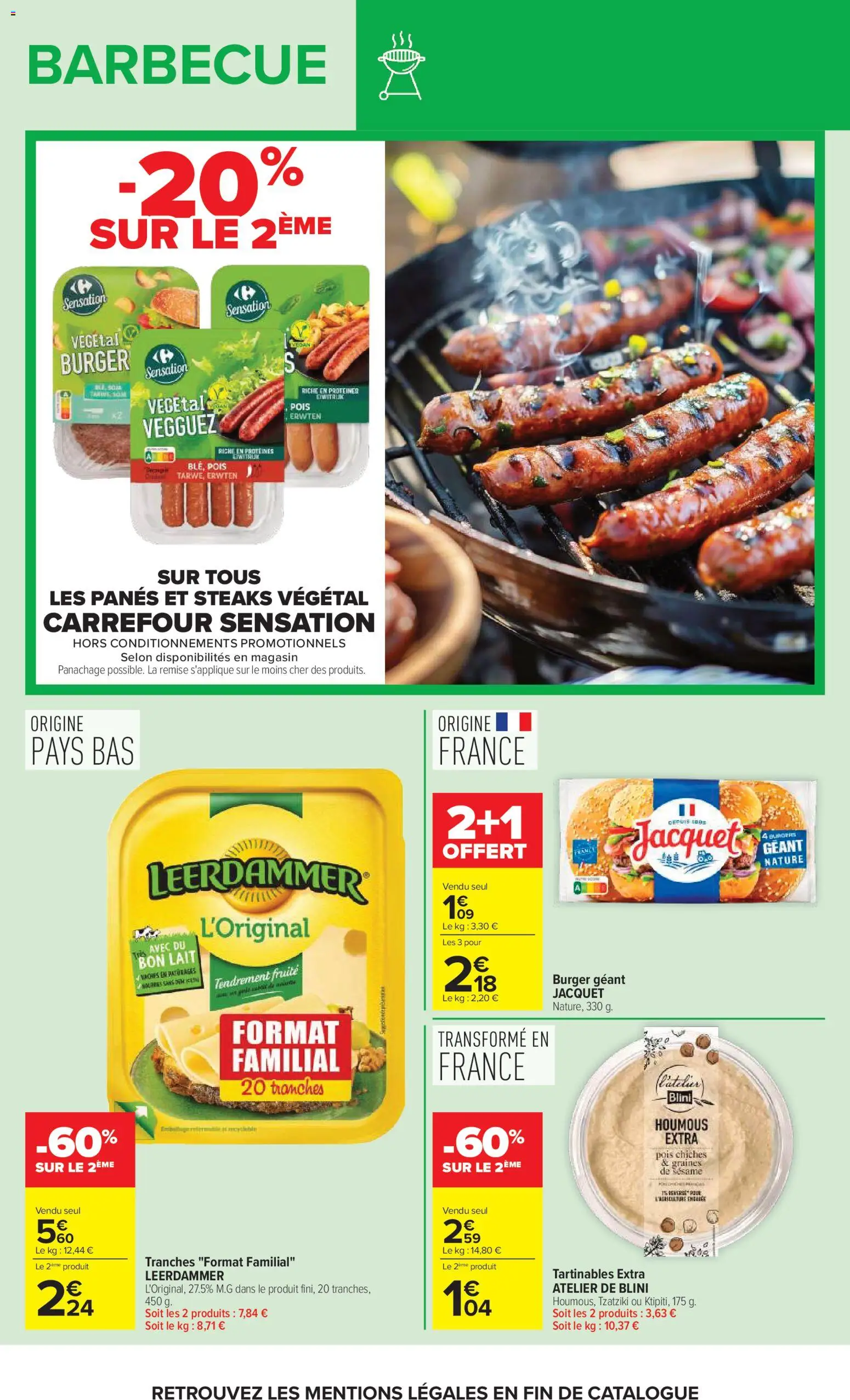 {H1} | Page: 8 | Produits: Graines, Houmous, Lait, Burger