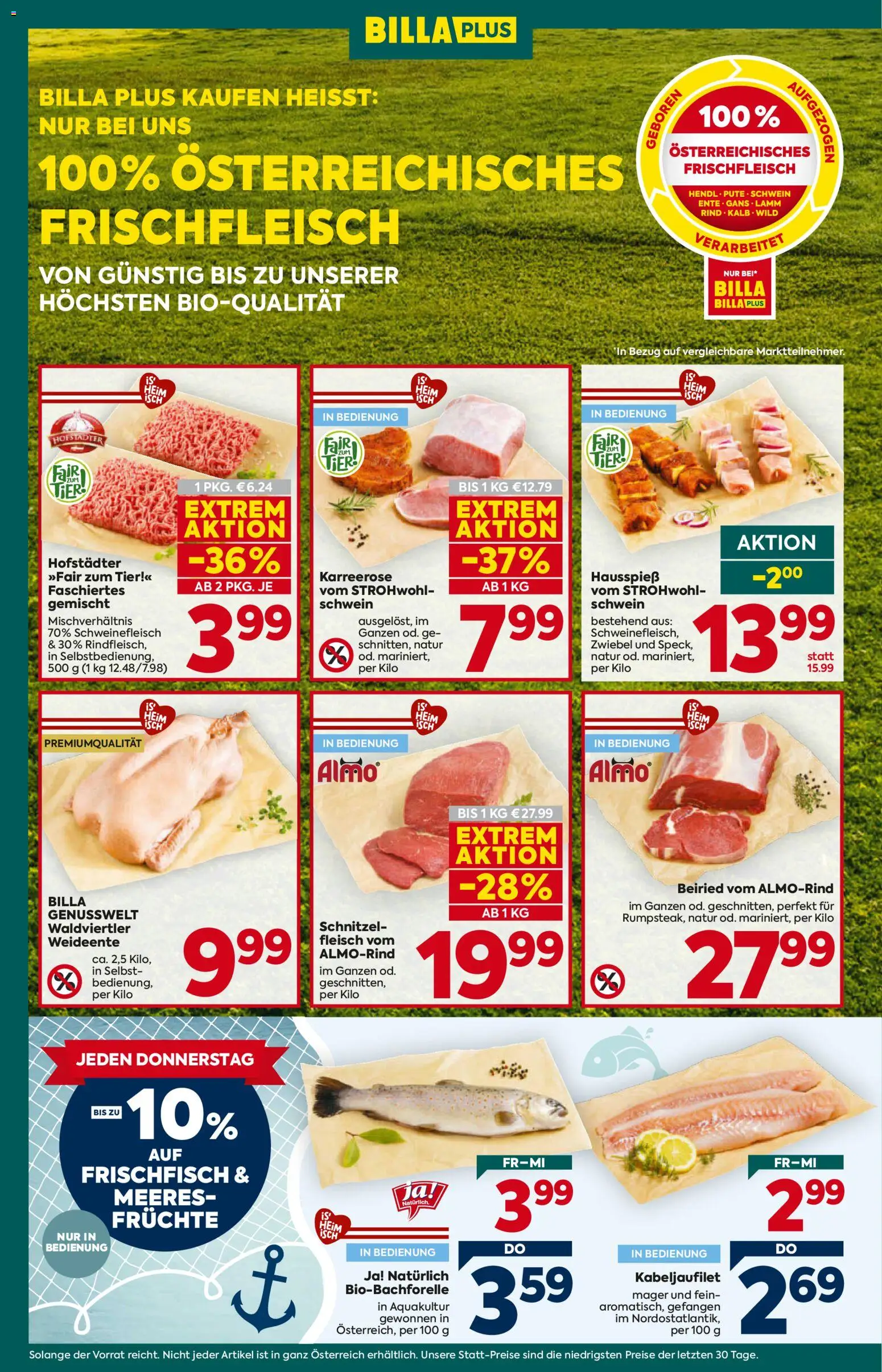 Billa Plus Flugblatt gültig ab 29.10.2026 | Seite: 8 | Produkte: Schweinefleisch